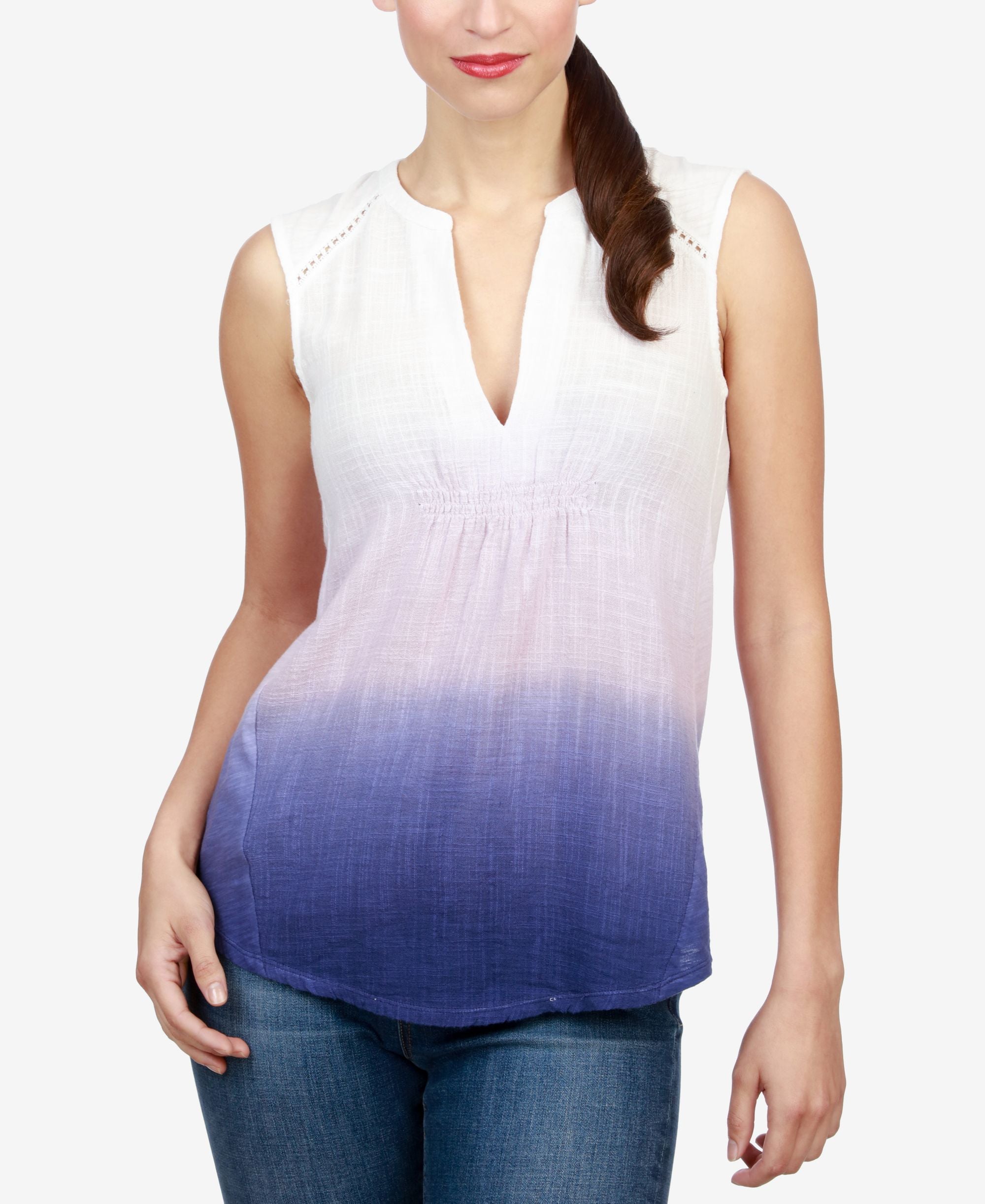 Lucky Brand Cotton Ombre Top