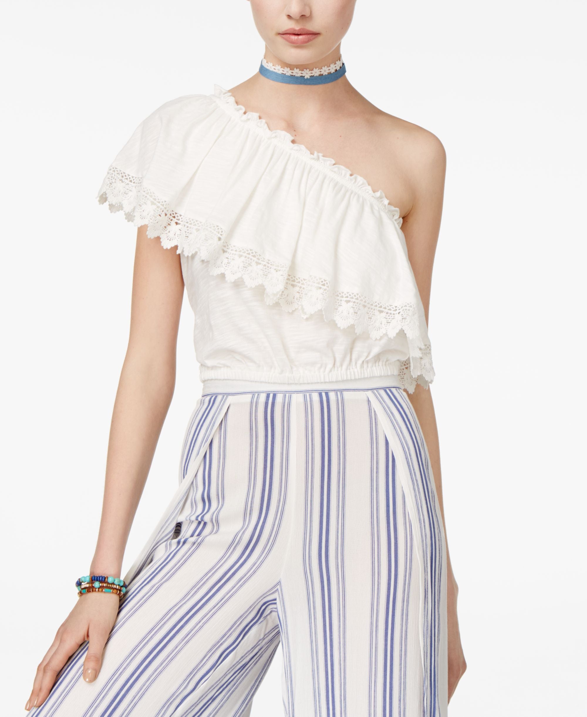 American Rag Flora Printed Ruffle Trim Soft Shorts