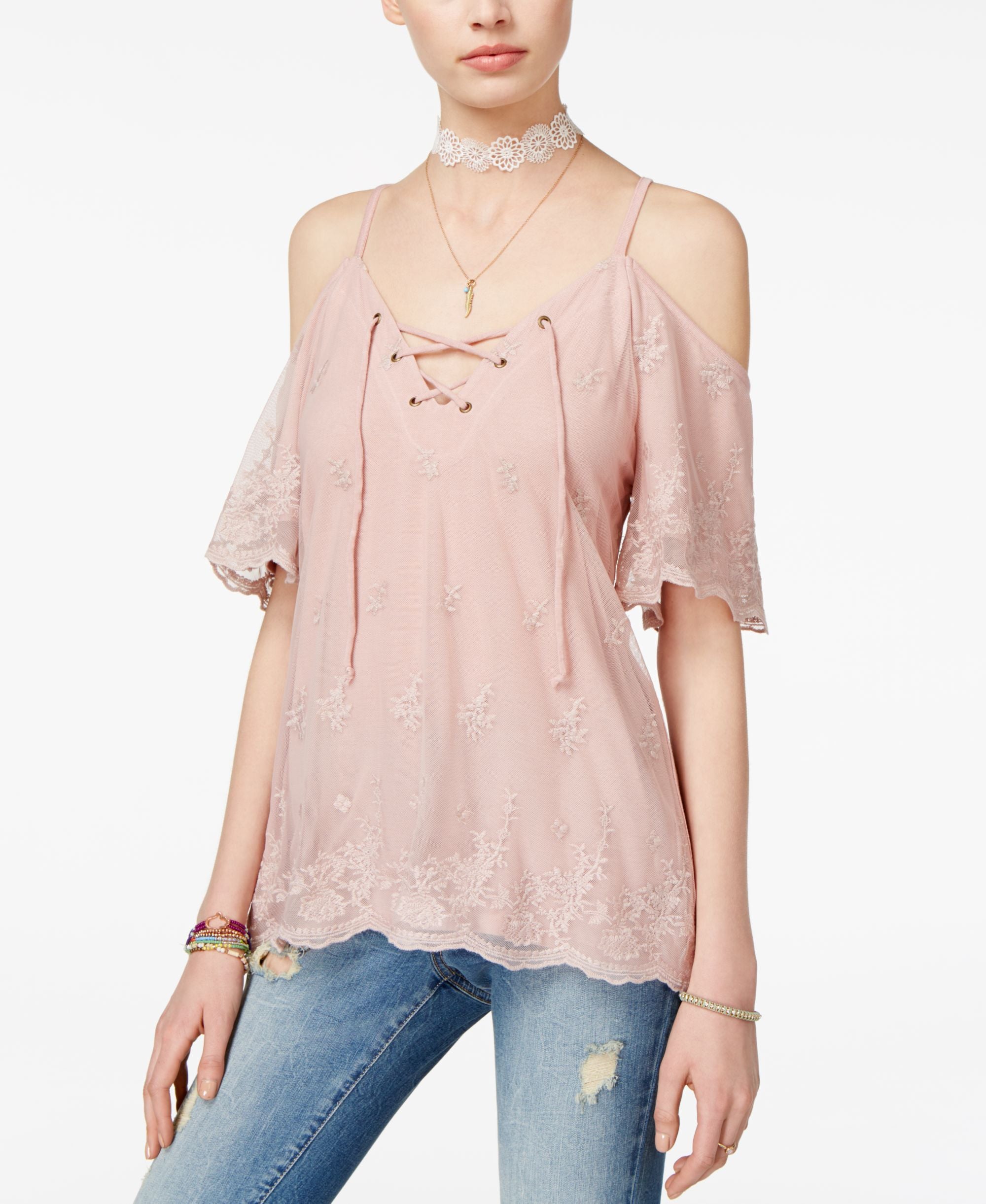 American Rag Juniors Cold Shoulder Top