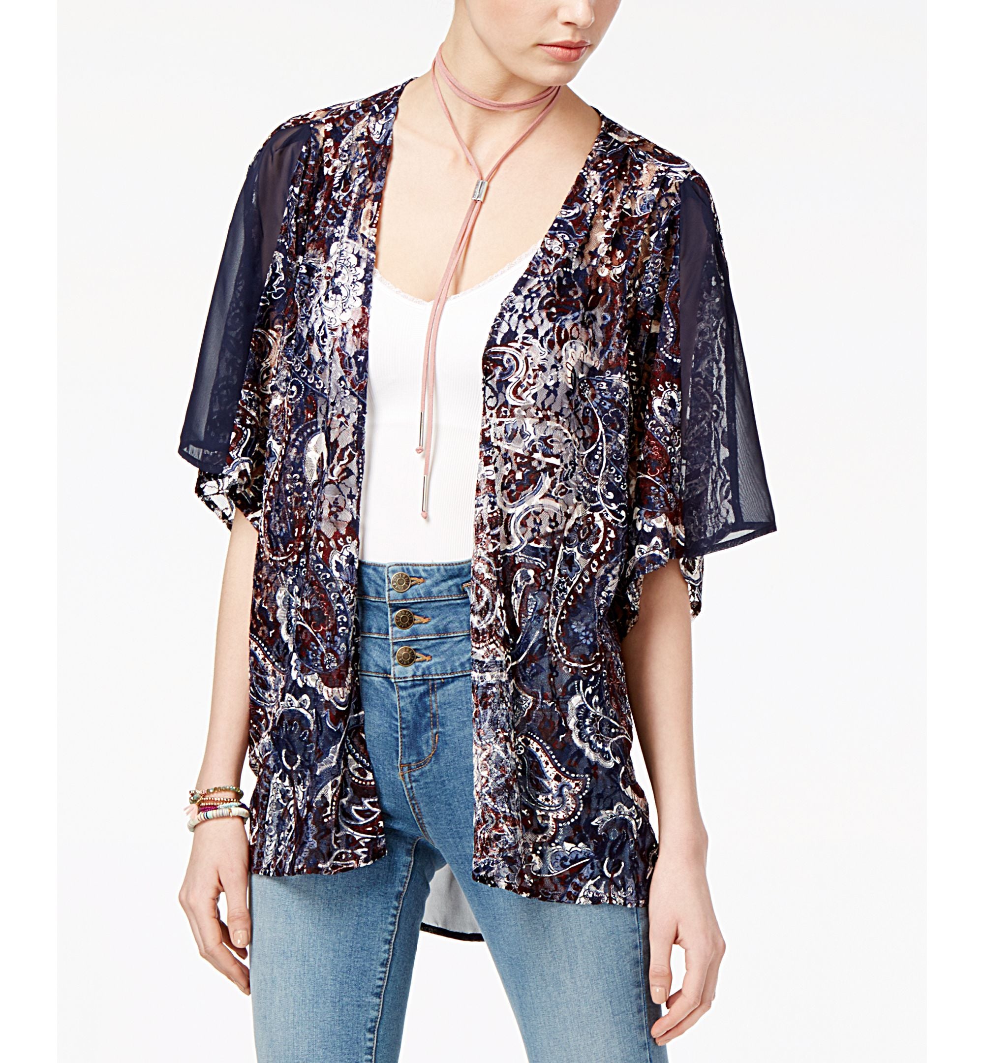 Be Bop Juniors Printed Lace Kimono