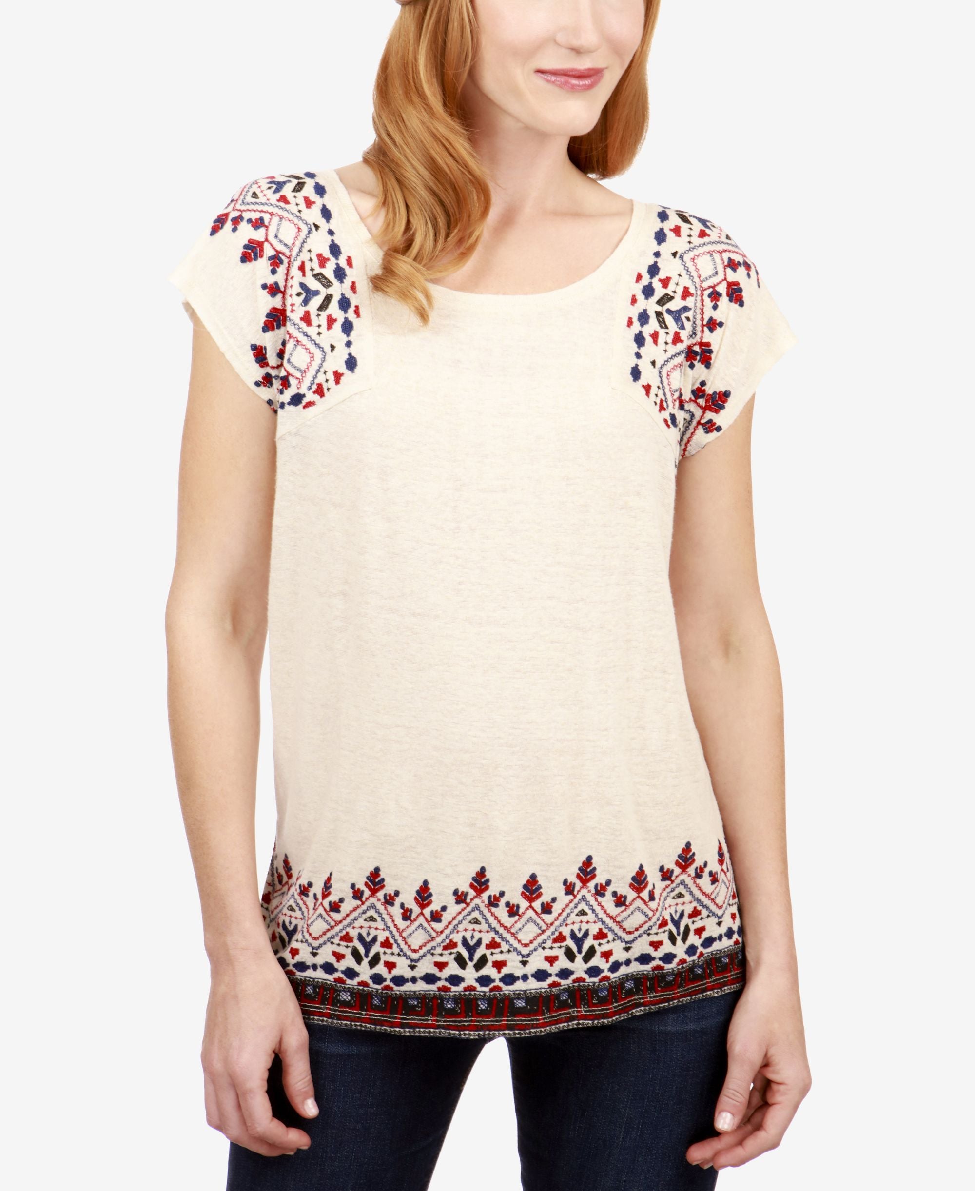 Lucky Brand Embroidered T-Shirt