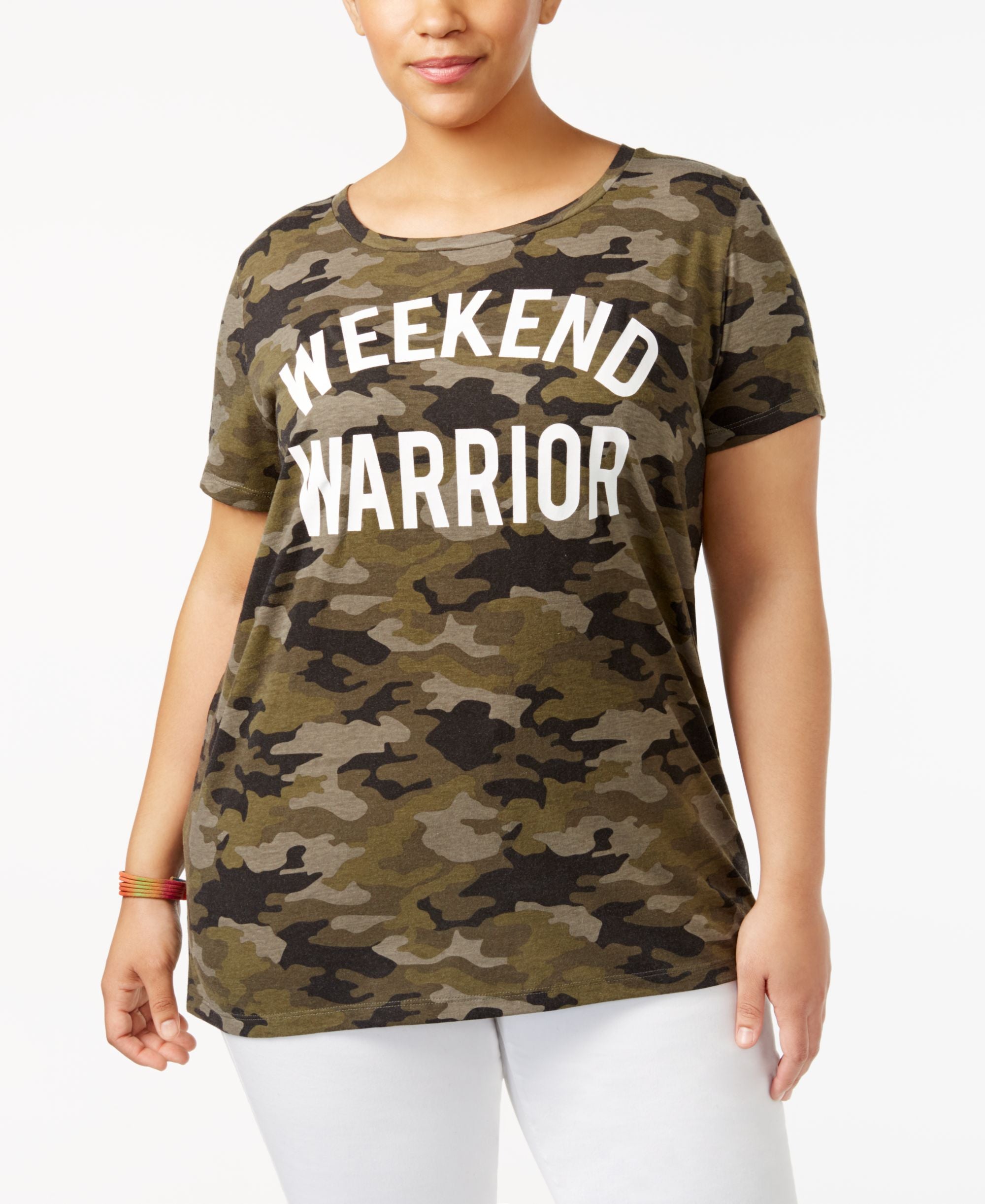 Freeze 24-7 Trendy Plus Size Cotton Weekend Warrior Graphic T-Shirt
