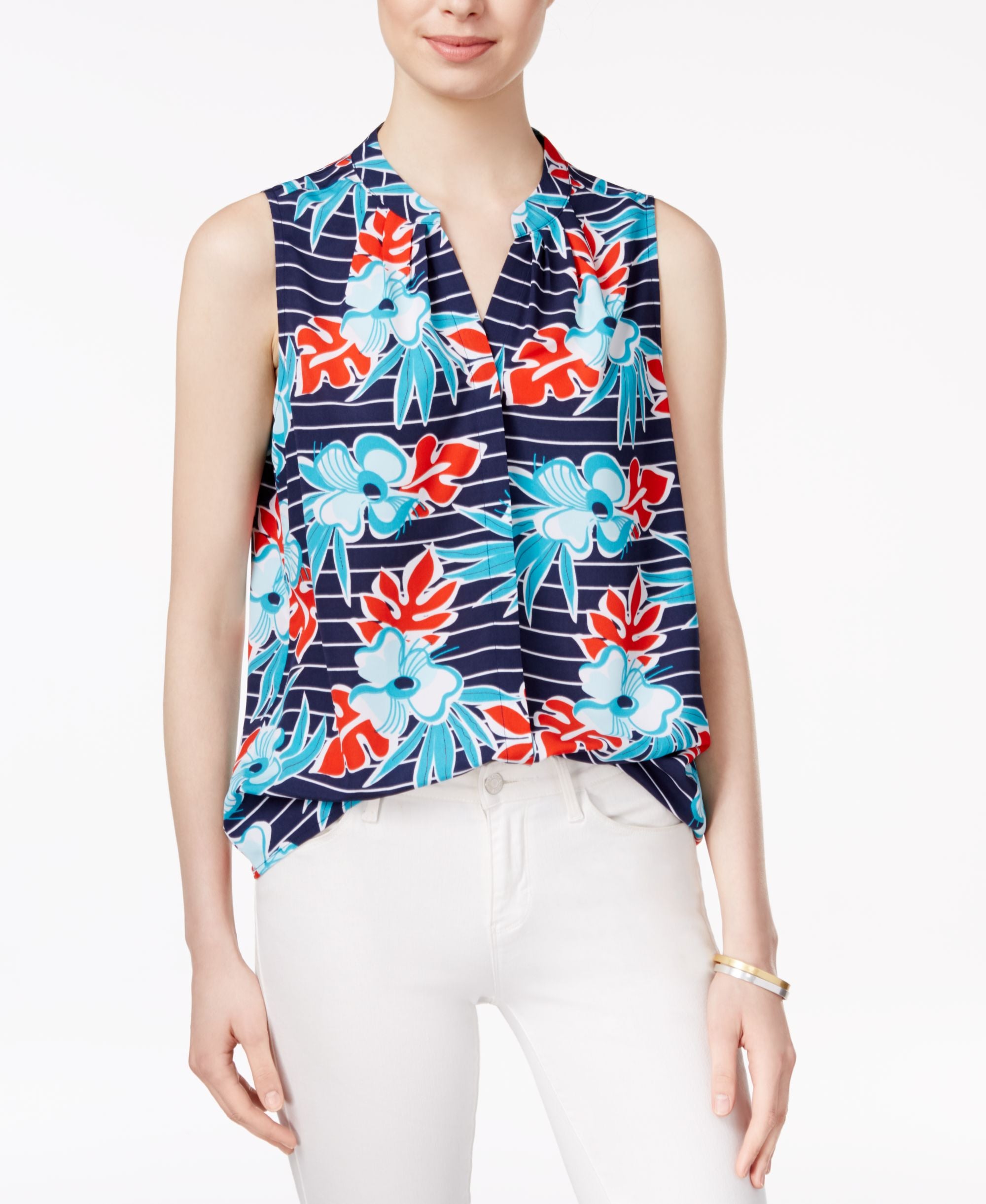 Maison Jules Sleeveless Printed Top