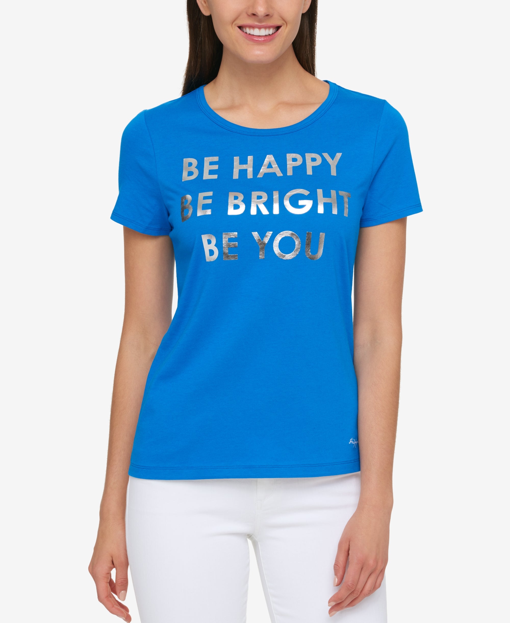 Tommy Hilfiger Be Happy Metallic Graphic T-Shirt