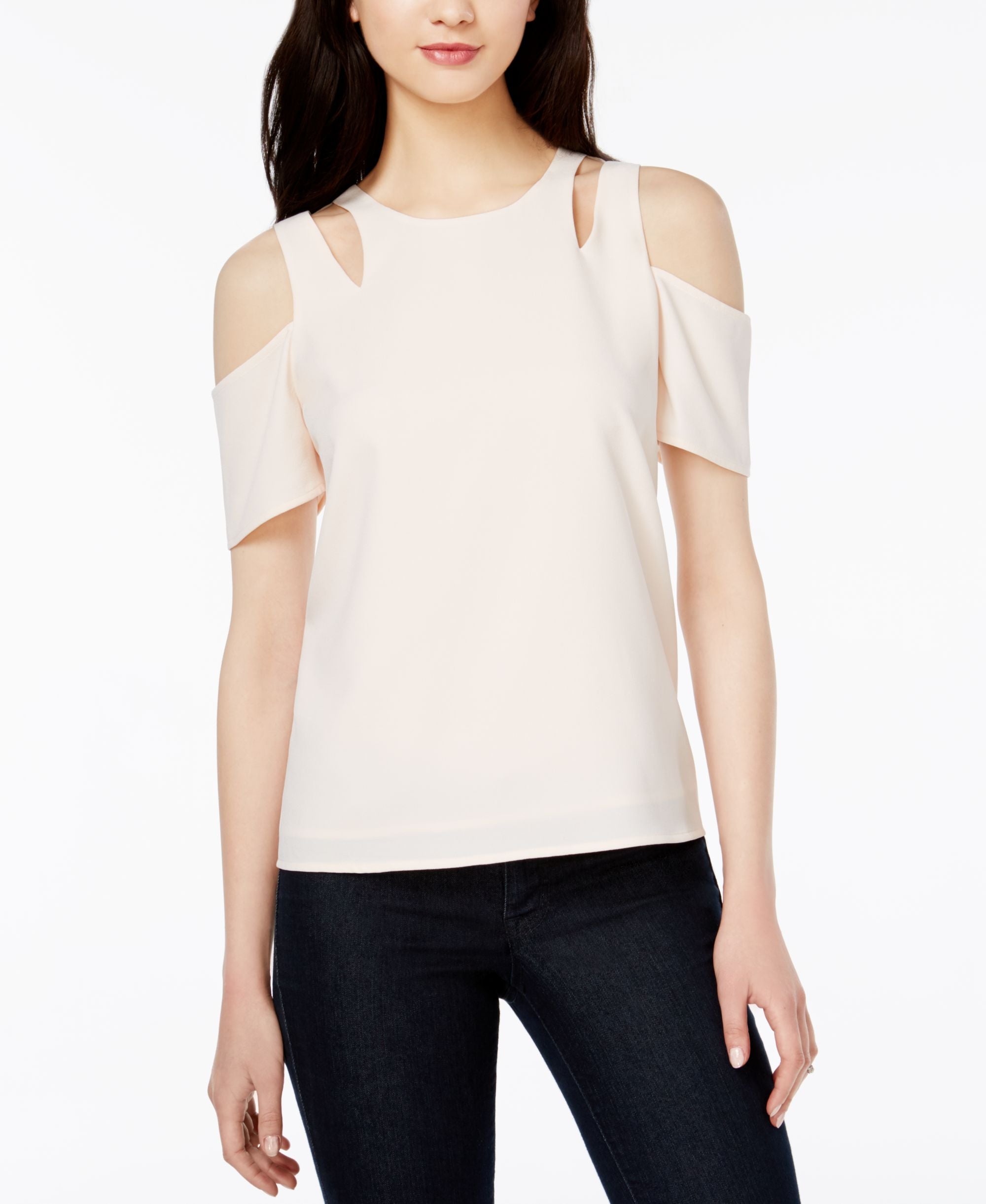 BAR III Cutout Cold Shoulder Top