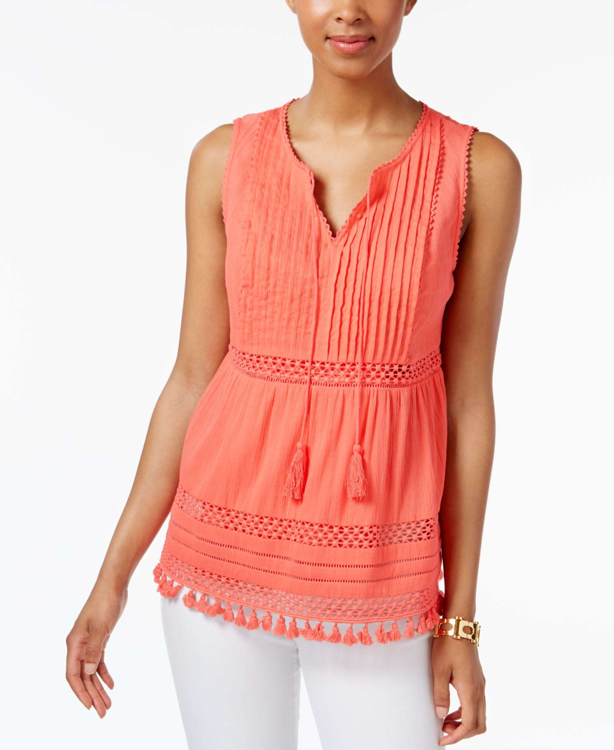Eci Tassel Trim Top