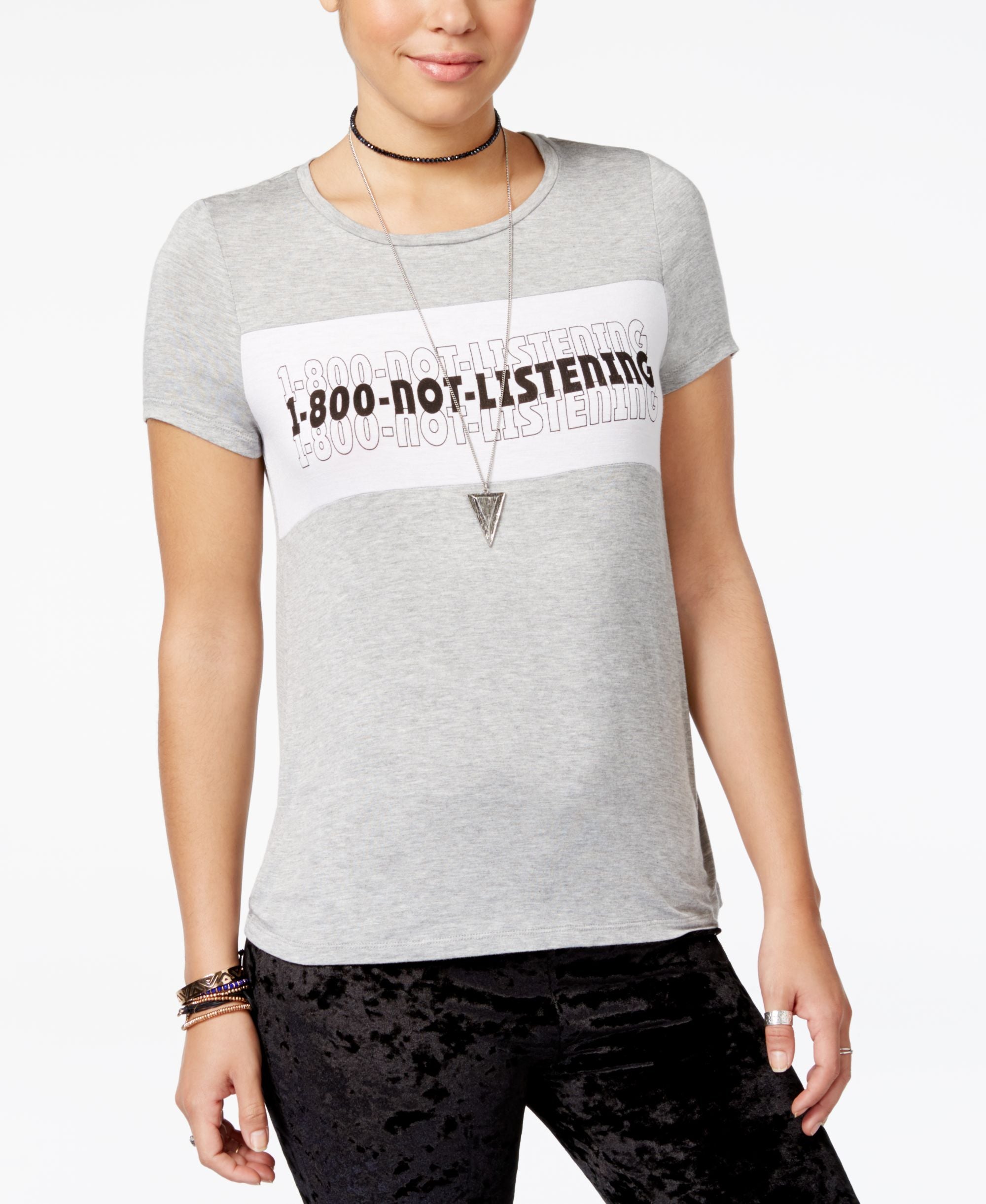 Rebellious One Juniors Text Graphic T-Shirt