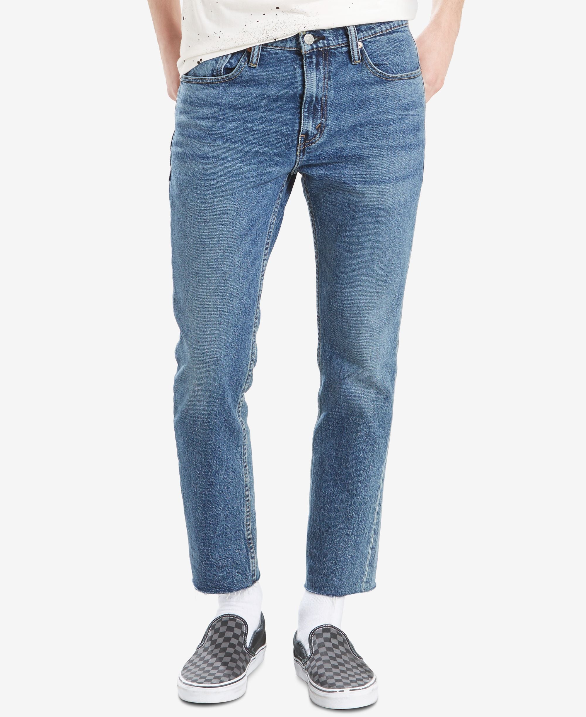 Levis Mens 511 Slim Fit Cropped Raw Hem Jeans