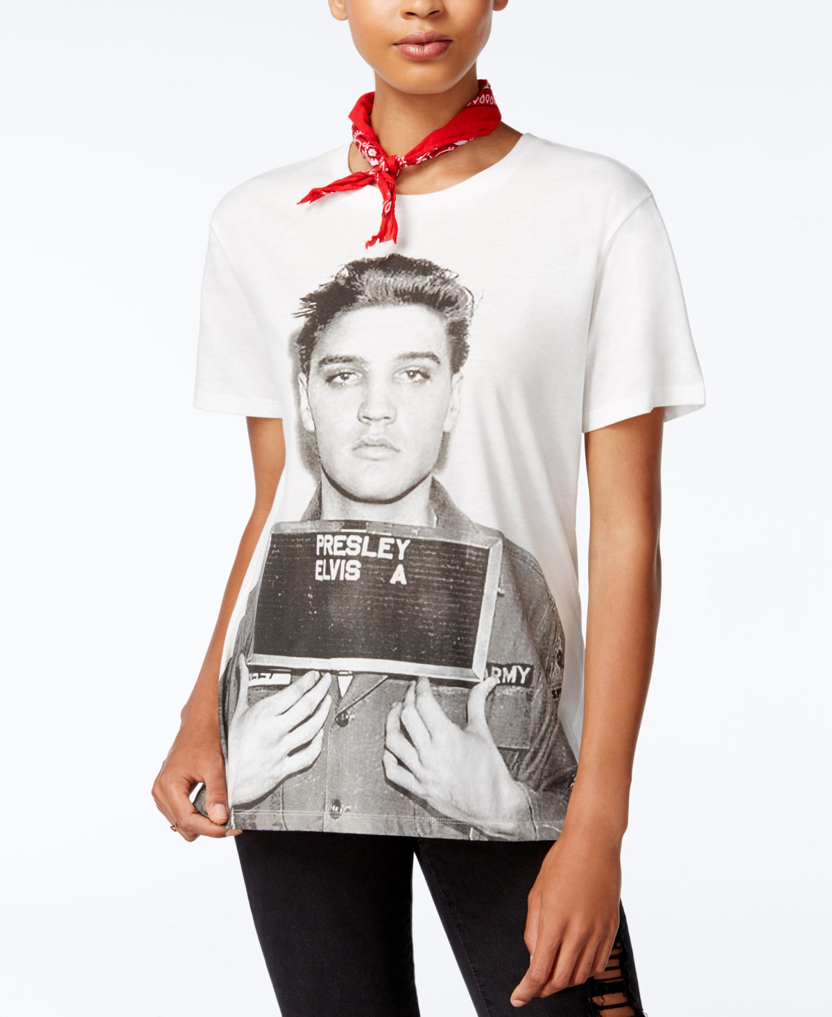 Hybrid Juniors' Elvis Presley Graphic T-Shirt