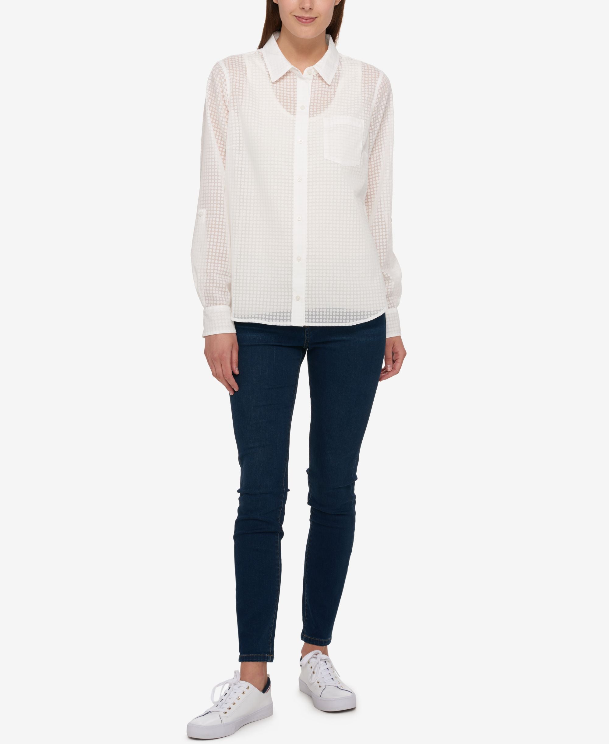 Tommy Hilfiger Sheer Dot Print Shirt