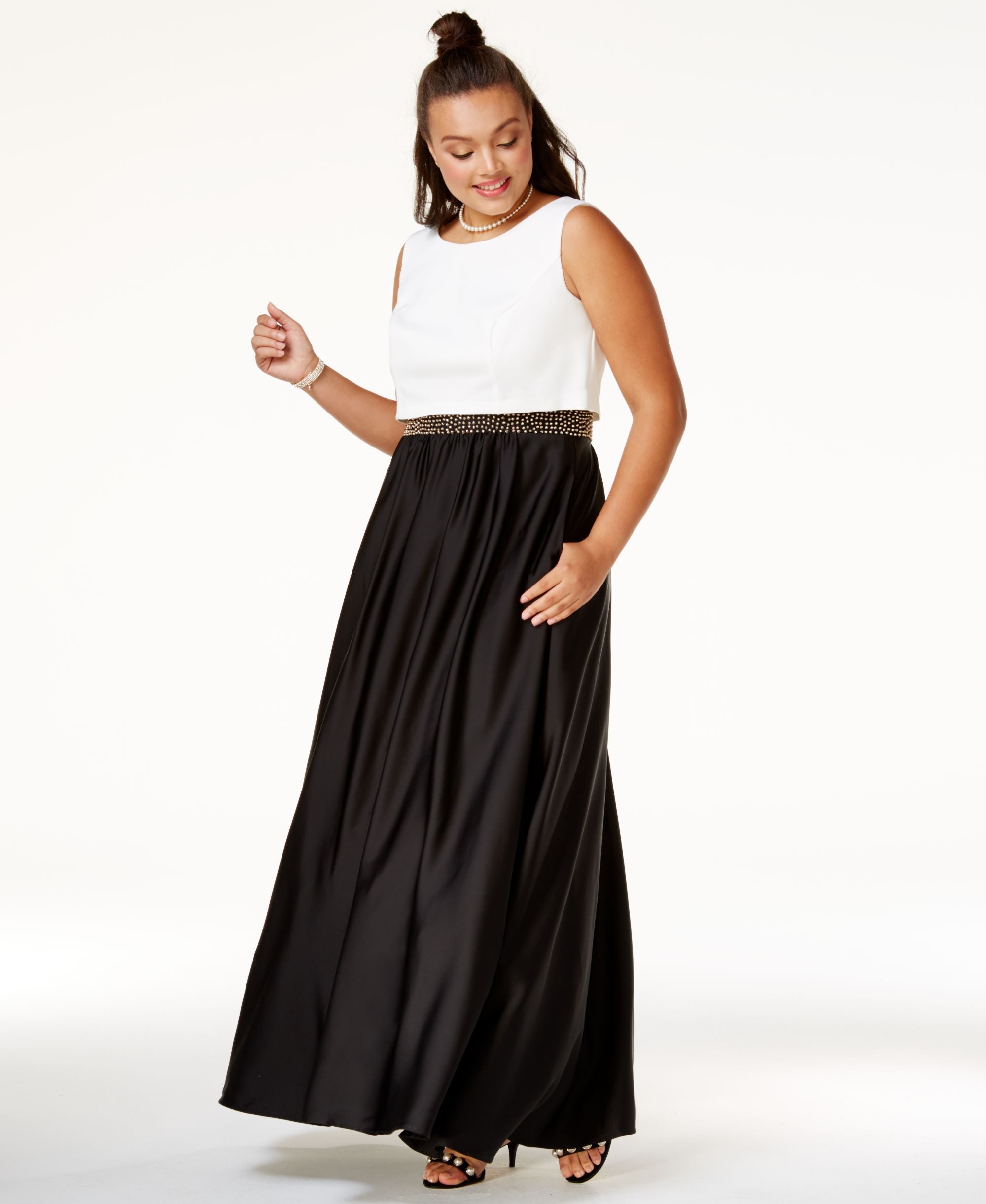 City Chic Trendy Plus Size Colorblocked Gown