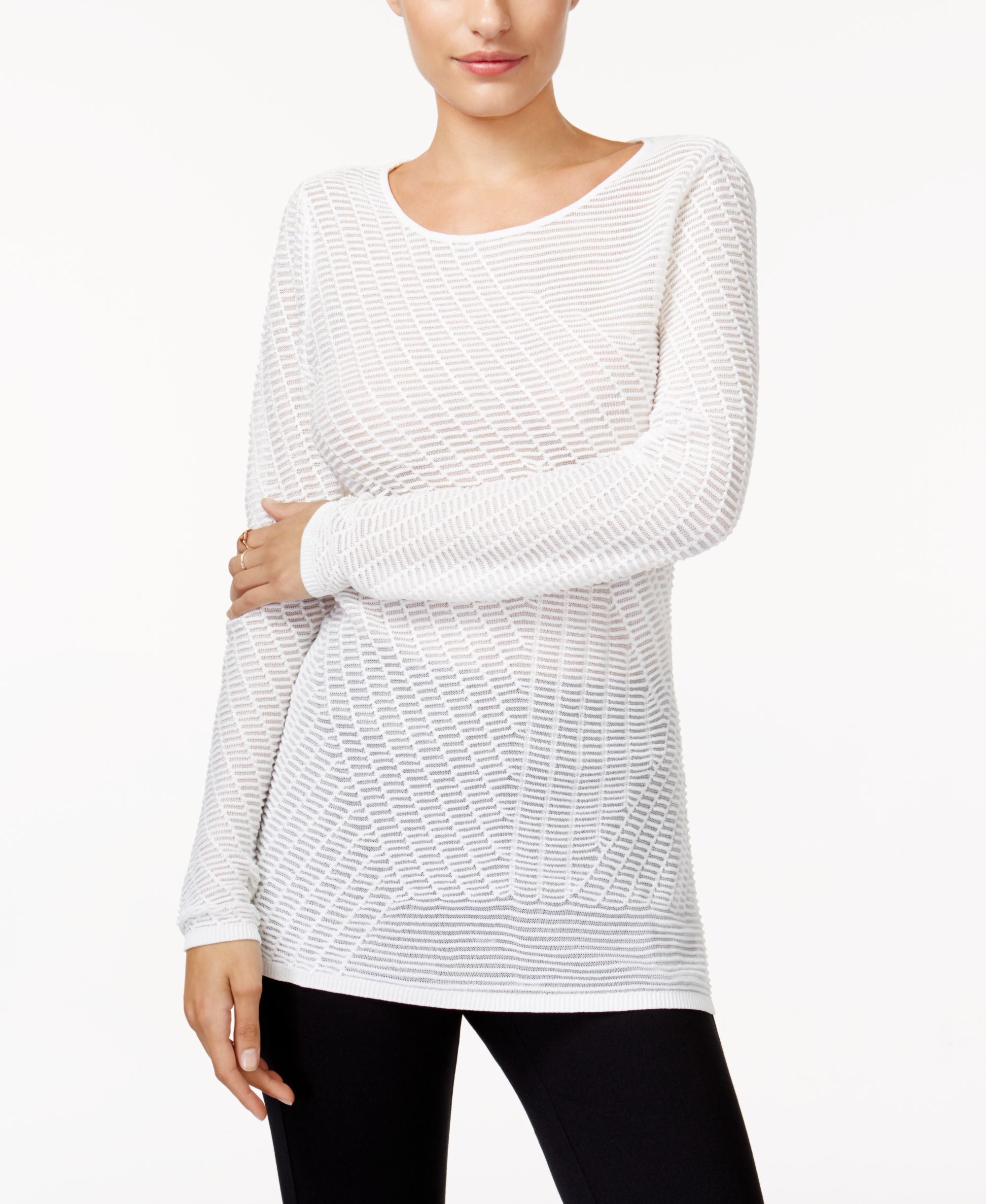BAR III Cross Back Tunic Sweater