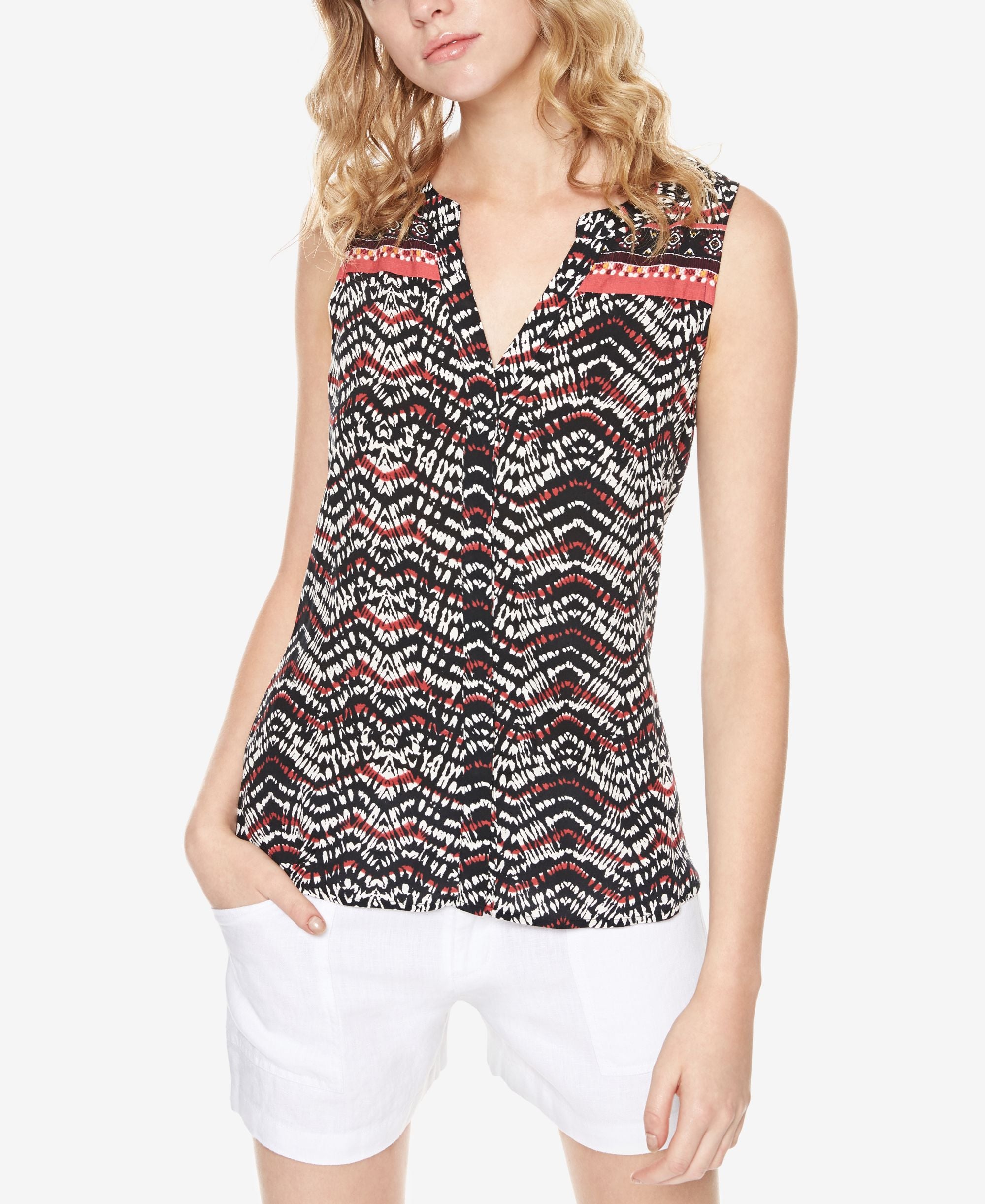 Sanctuary Border Craft High Low Blouse