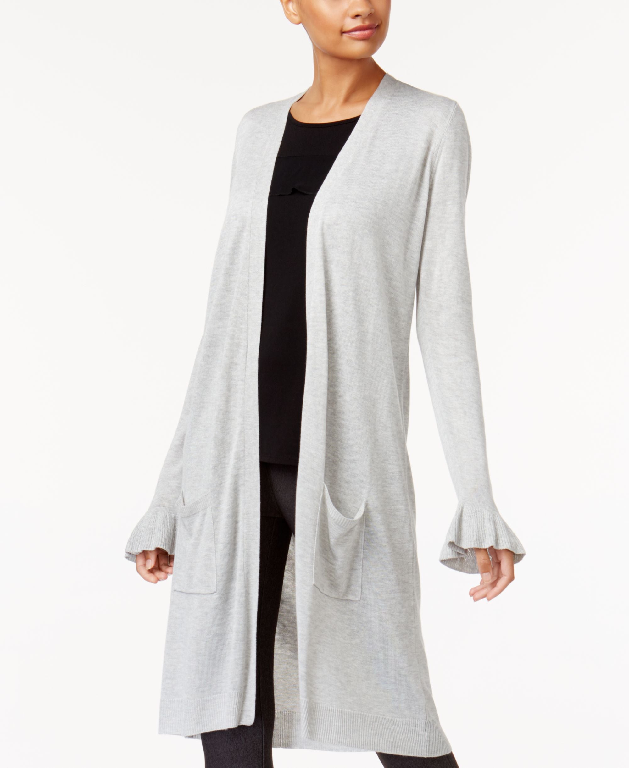 Joseph A Ruffle Sleeve Duster Cardigan