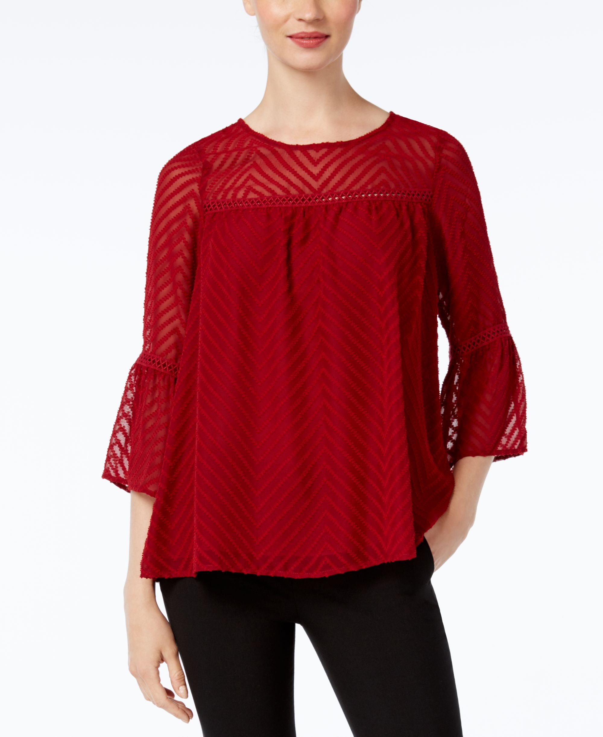 Jpr Bell Sleeve Peasant Top