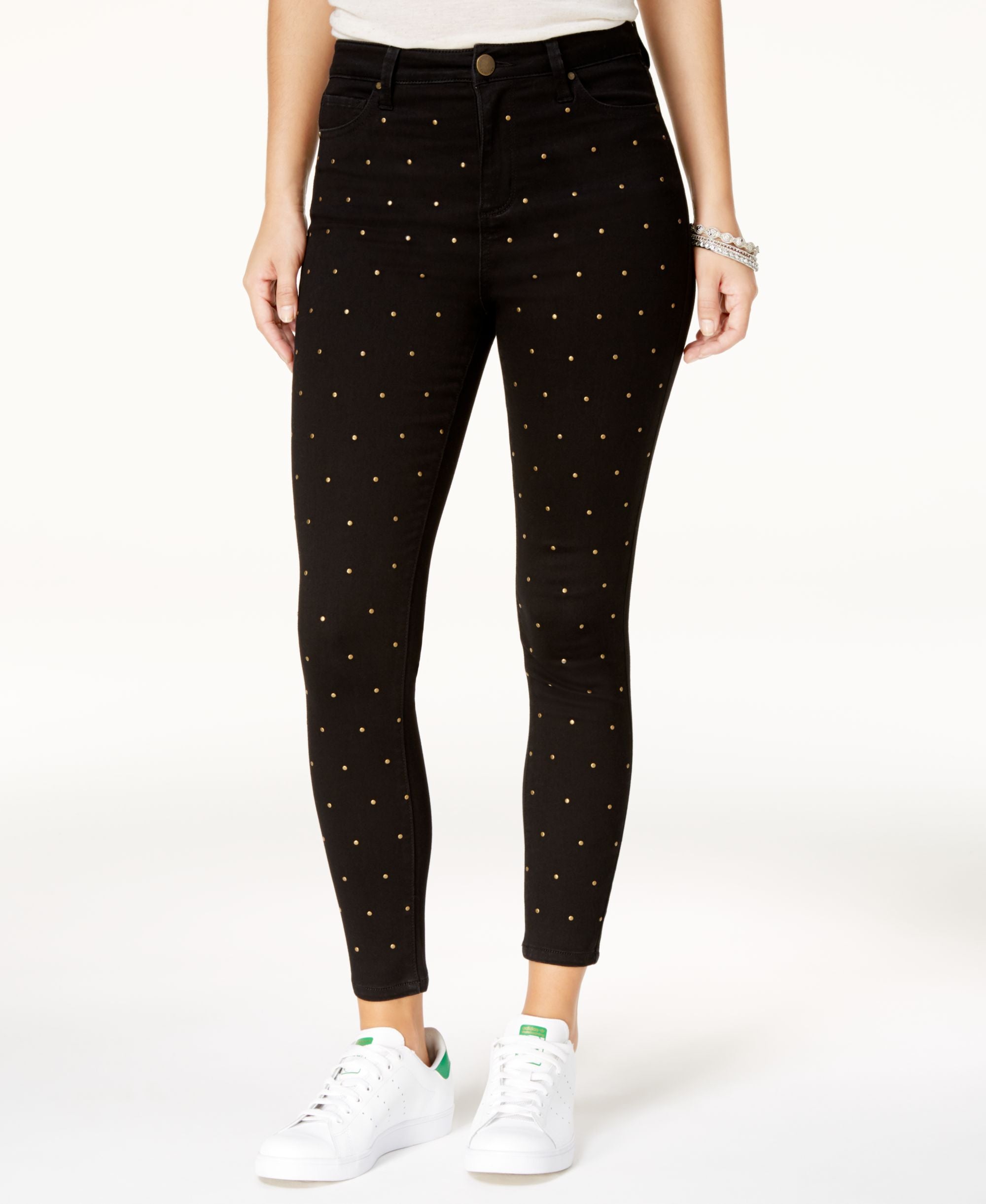 Tinseltown Juniors Studded Skinny Jeans