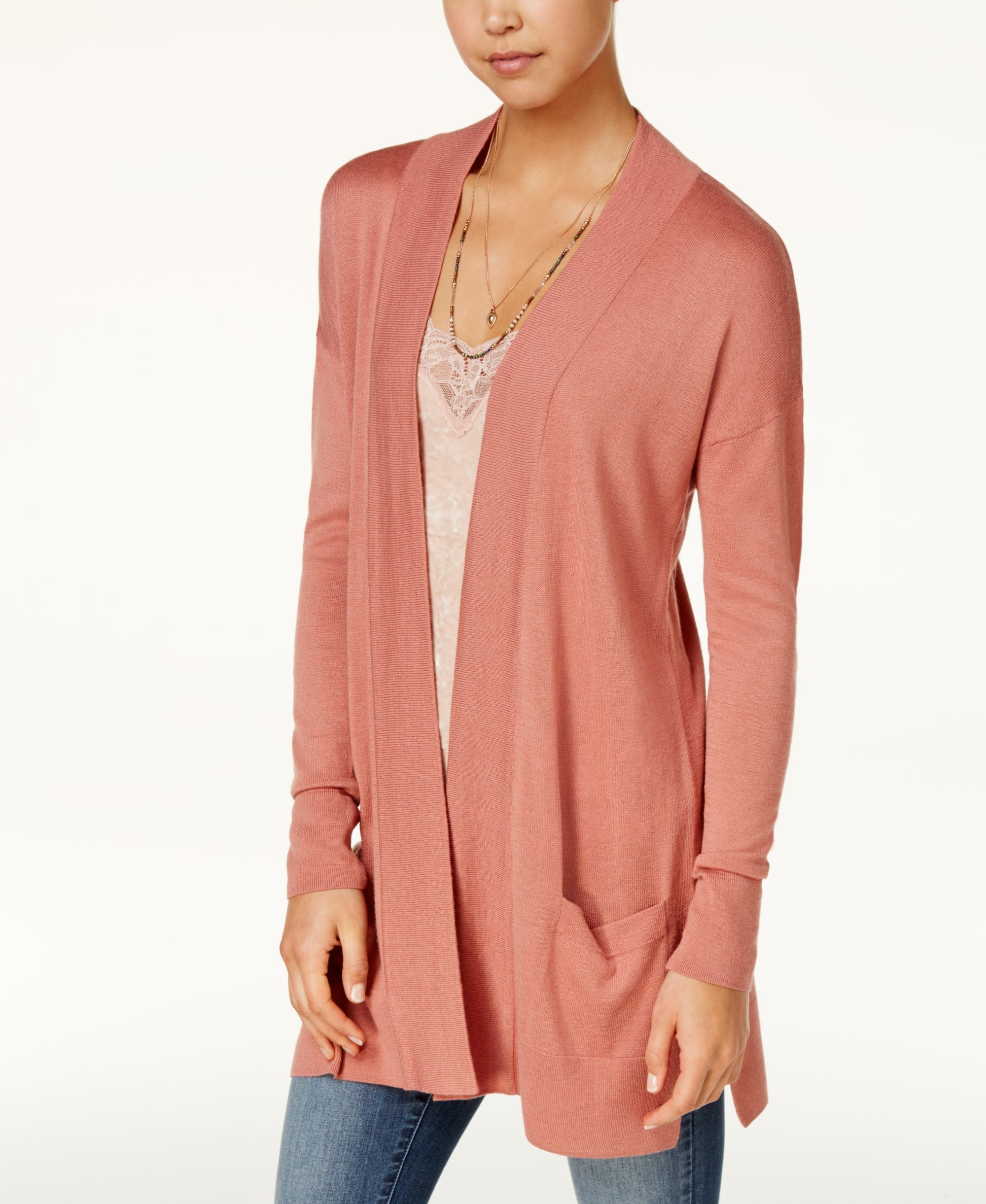 Hippie Rose Juniors Open Front Duster Cardigan