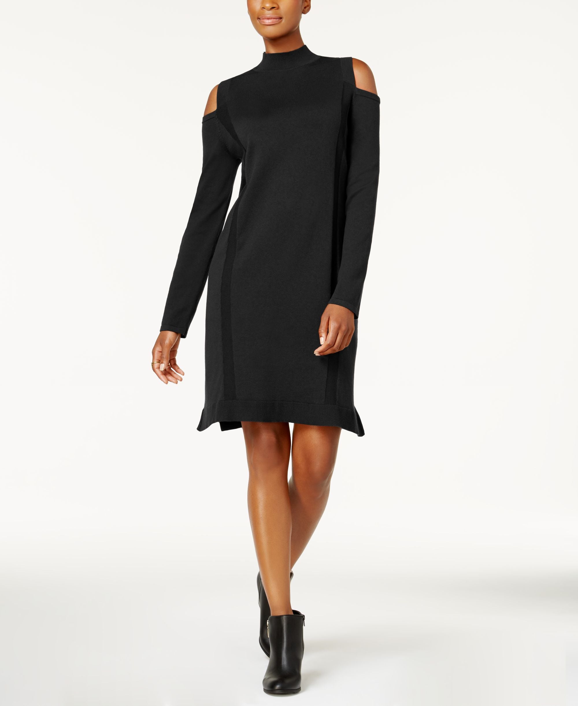 Style & Co Cold Shoulder Sweater Dress