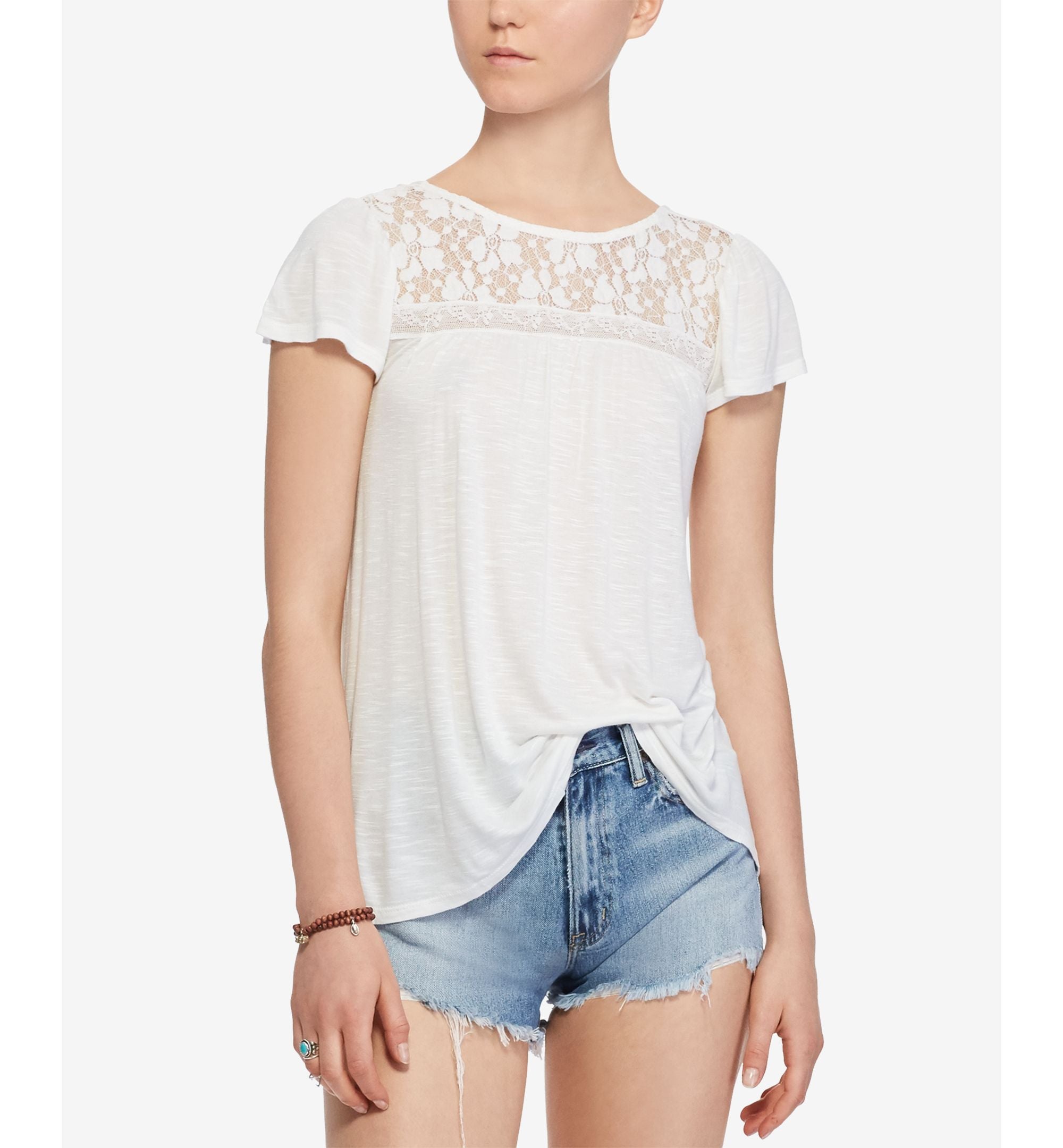 Denim Supply Ralph Lauren Lace Back Jersey Top