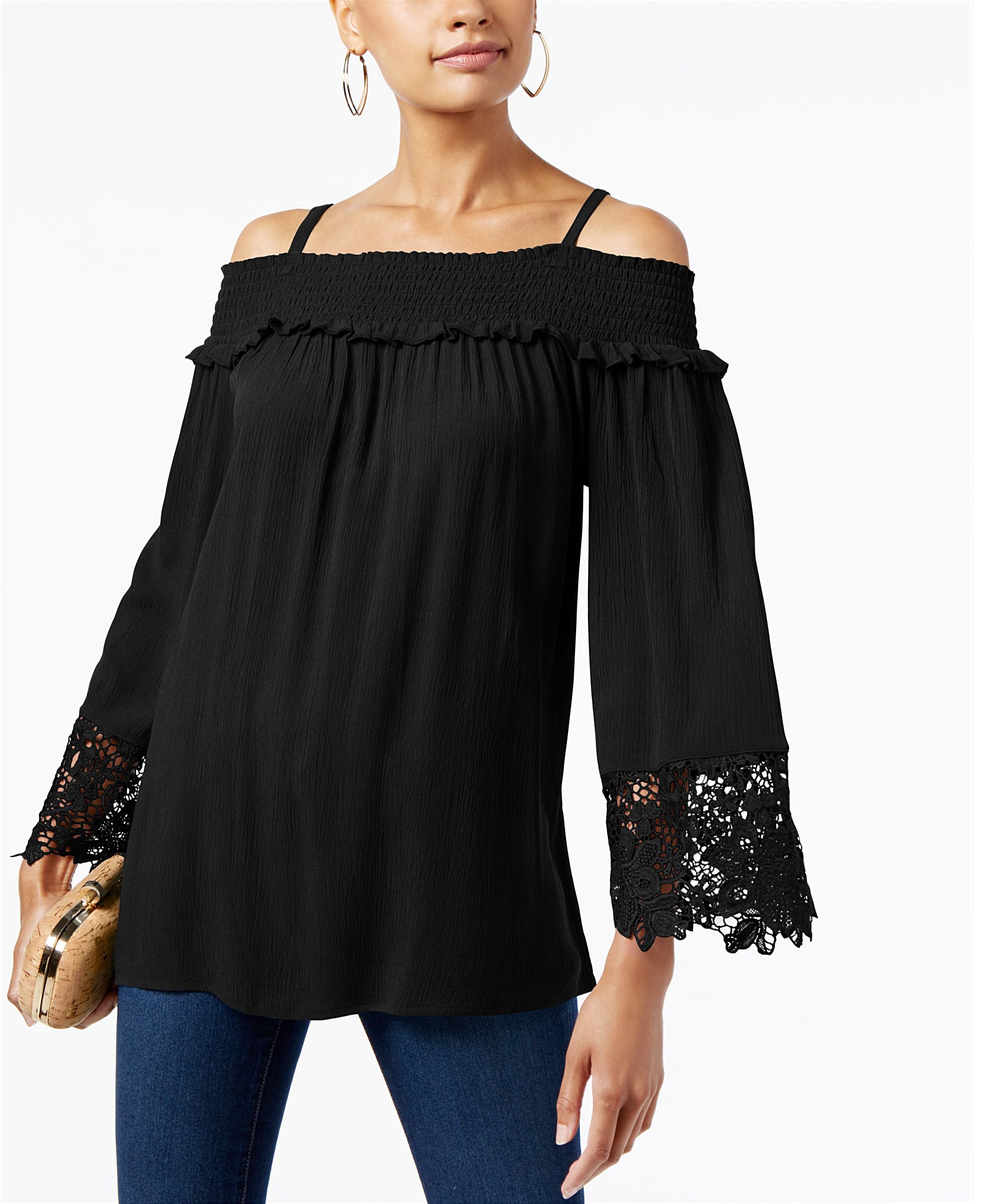 INC International Concepts Cold Shoulder Top