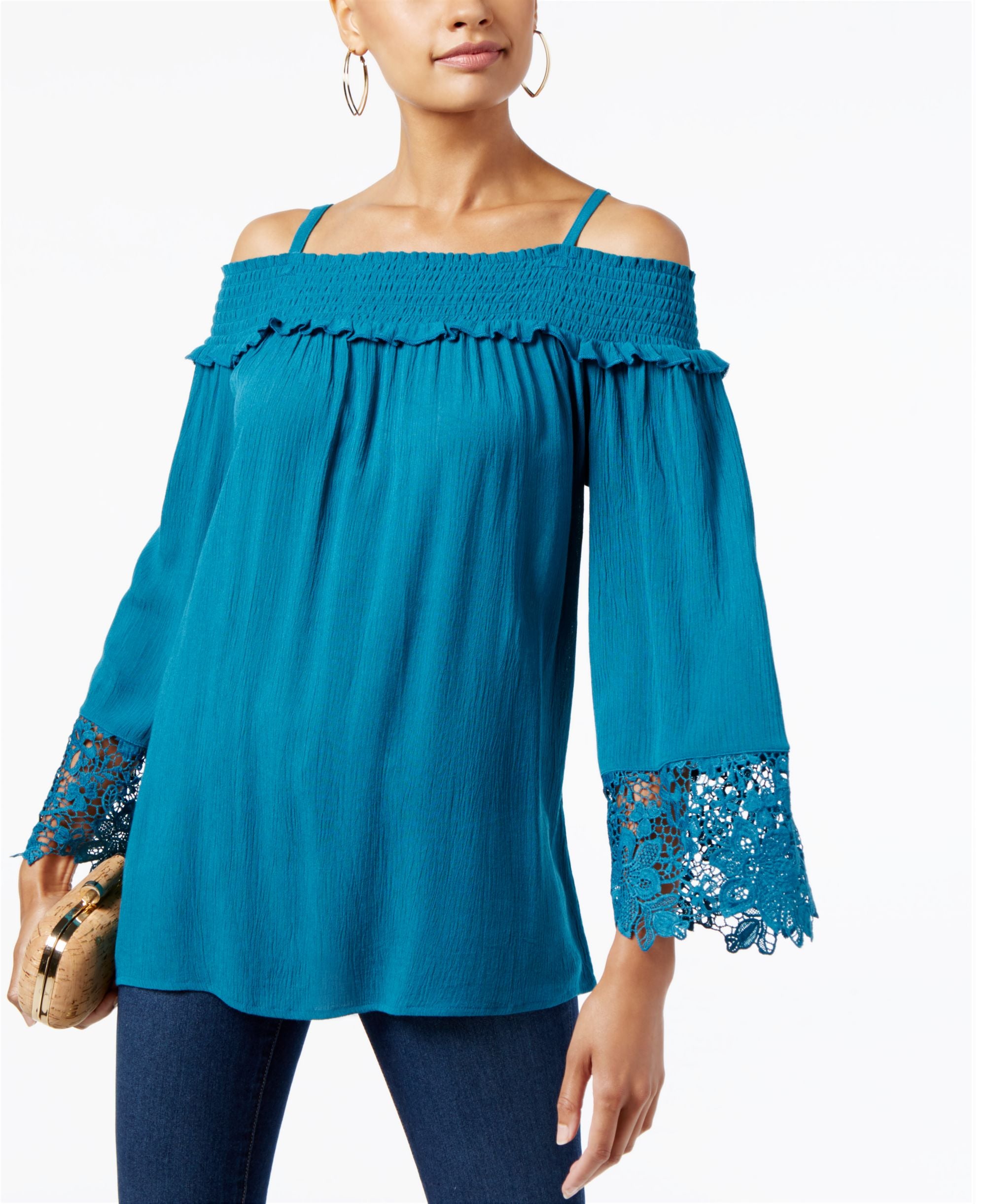 INC International Concepts Cold Shoulder Top