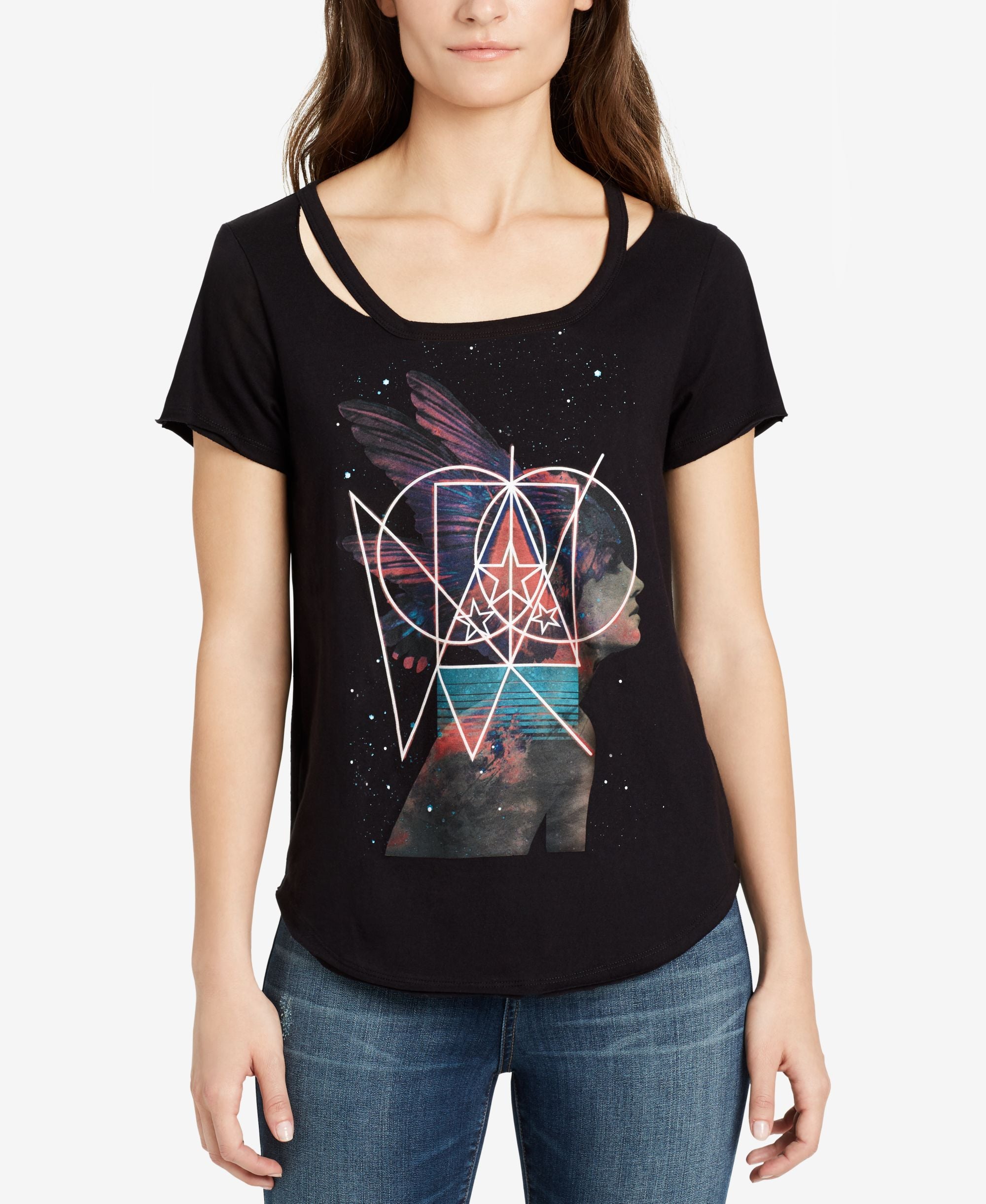 William Rast Graphic Cutout T-Shirt