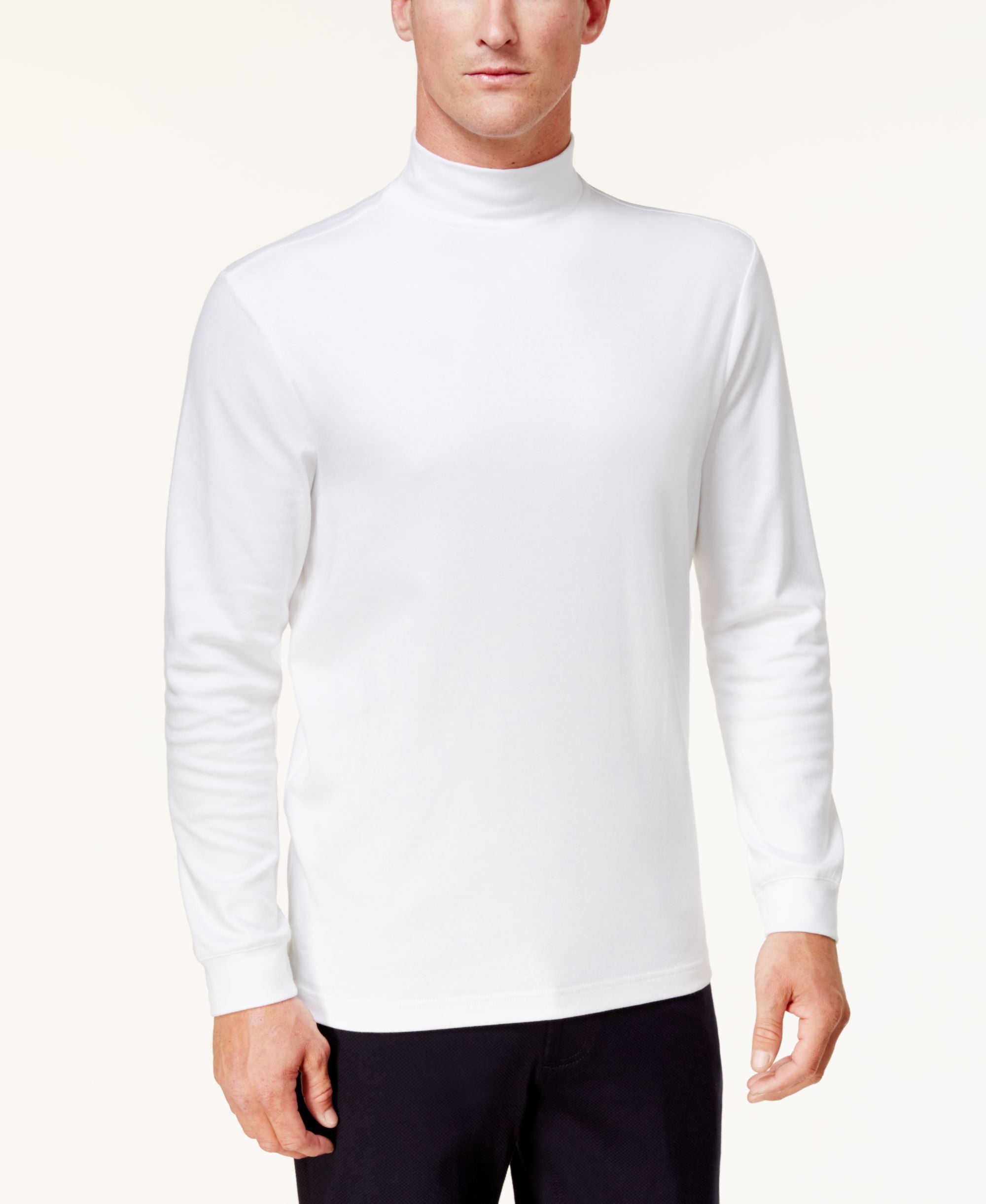 Club Room Mens Solid Mock Neck Shirt
