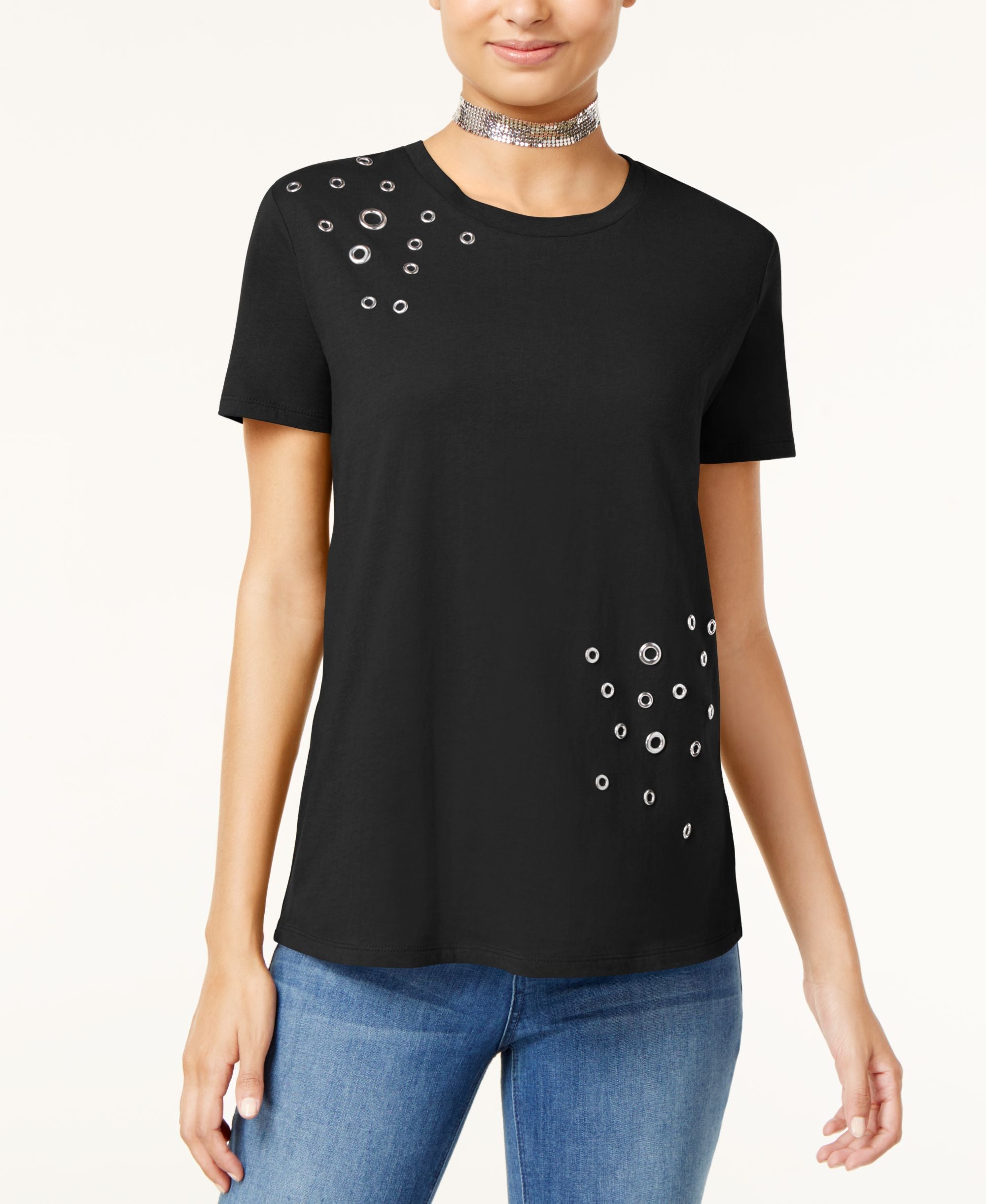 Rebellious One Juniors Embellished T-Shirt