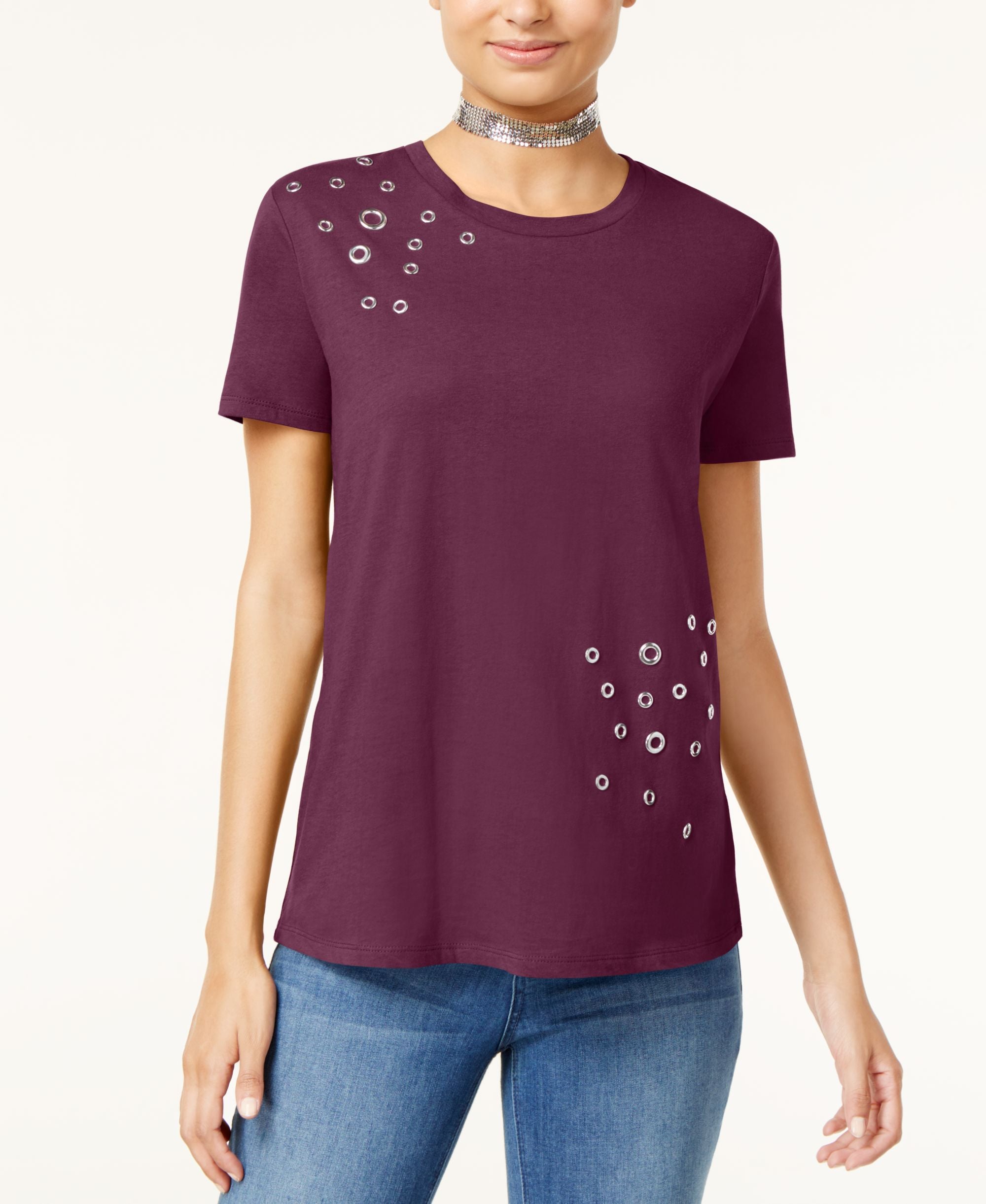 Rebellious One Juniors Embellished T-Shirt