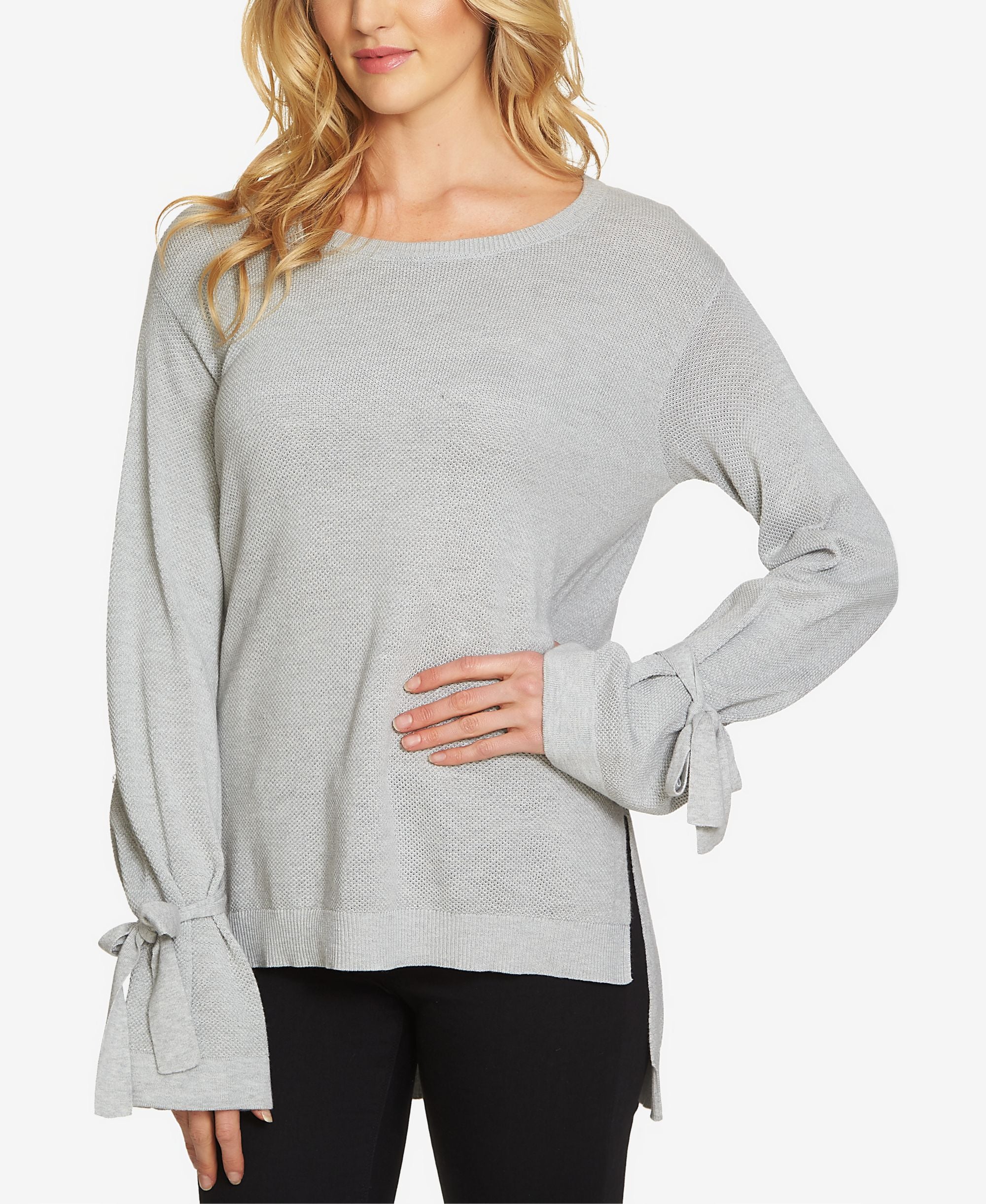 1.State Tie Cuff Sweater