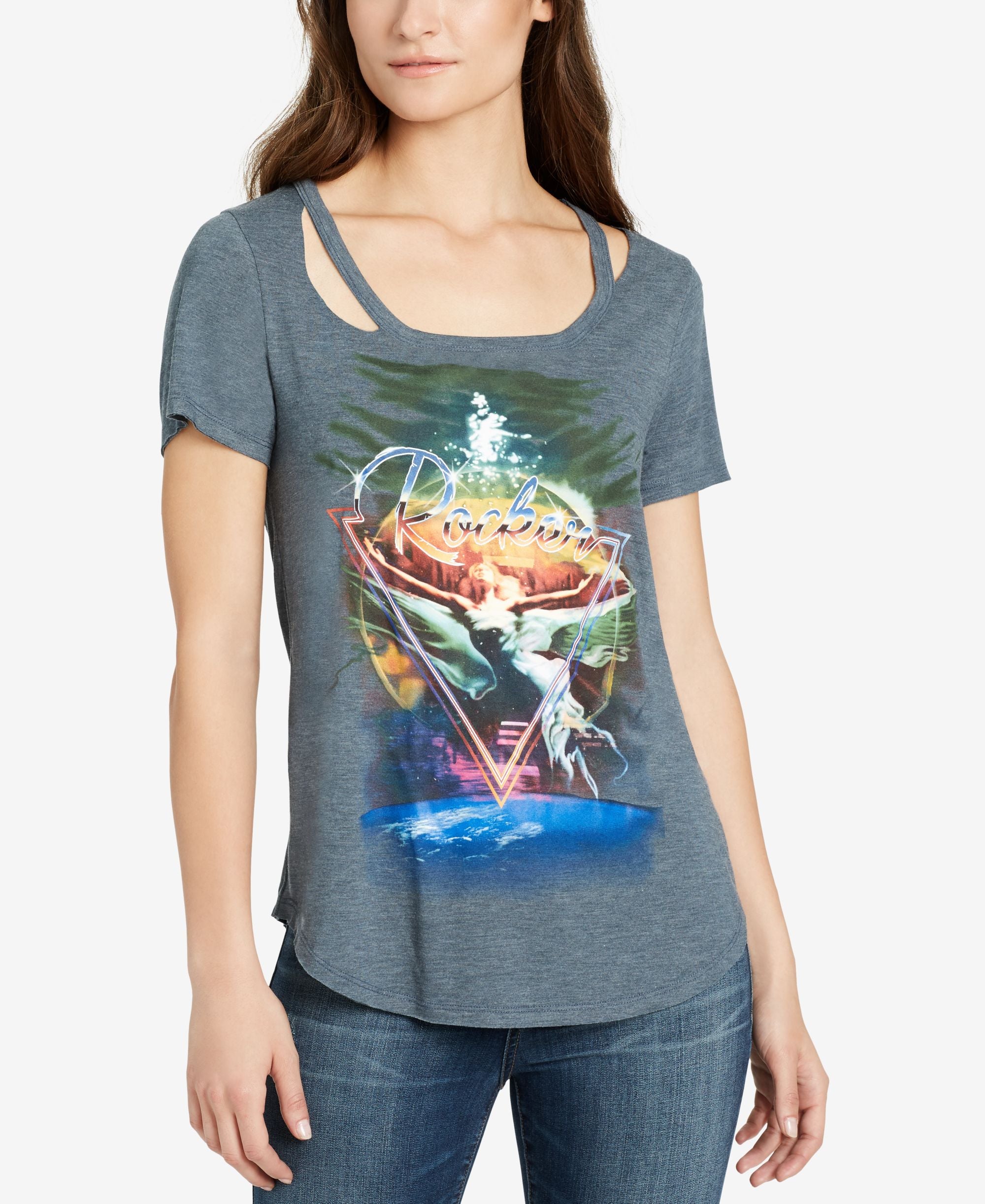 William Rast Graphic Cutout T-Shirt