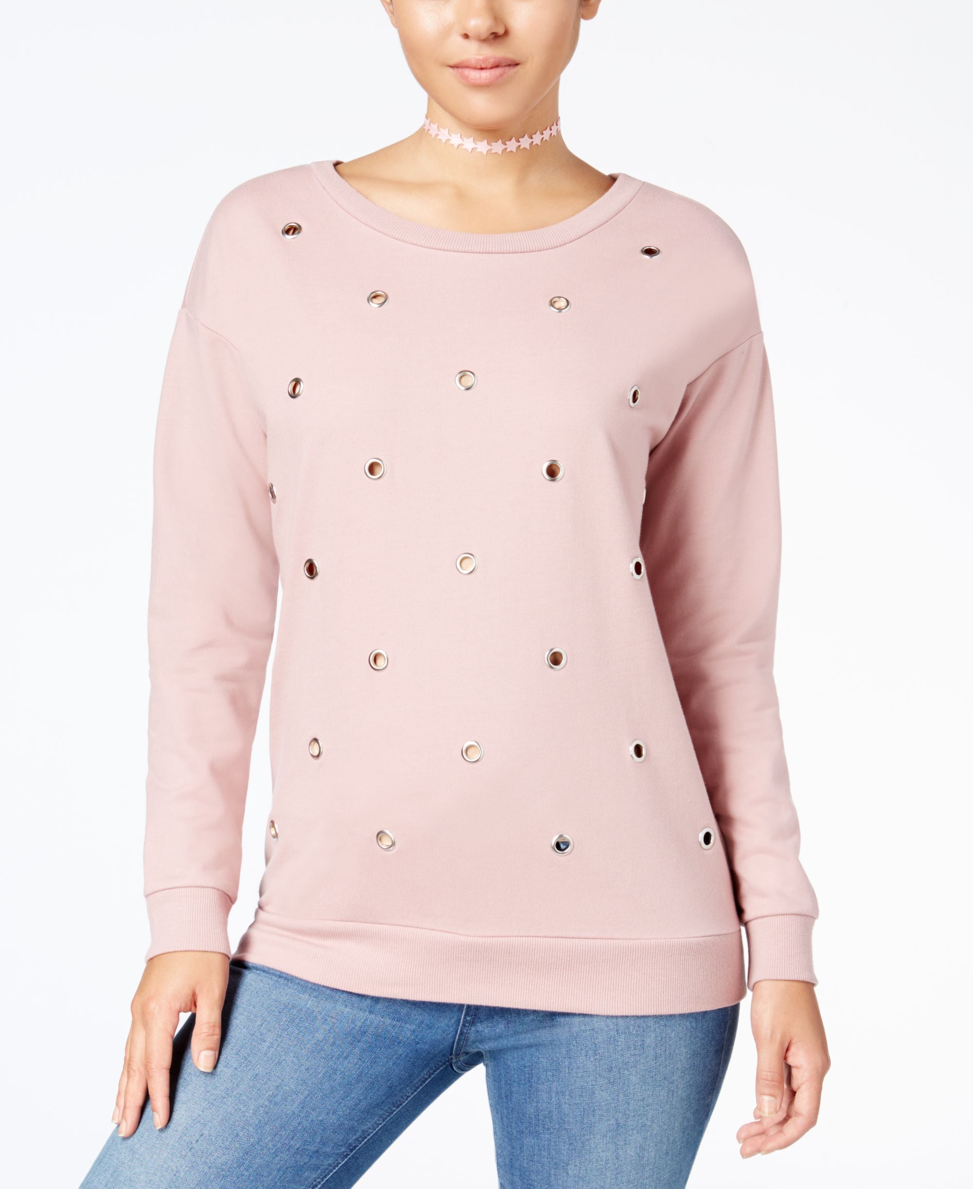 Ultra Flirt Juniors Grommet Detail Sweatshirt