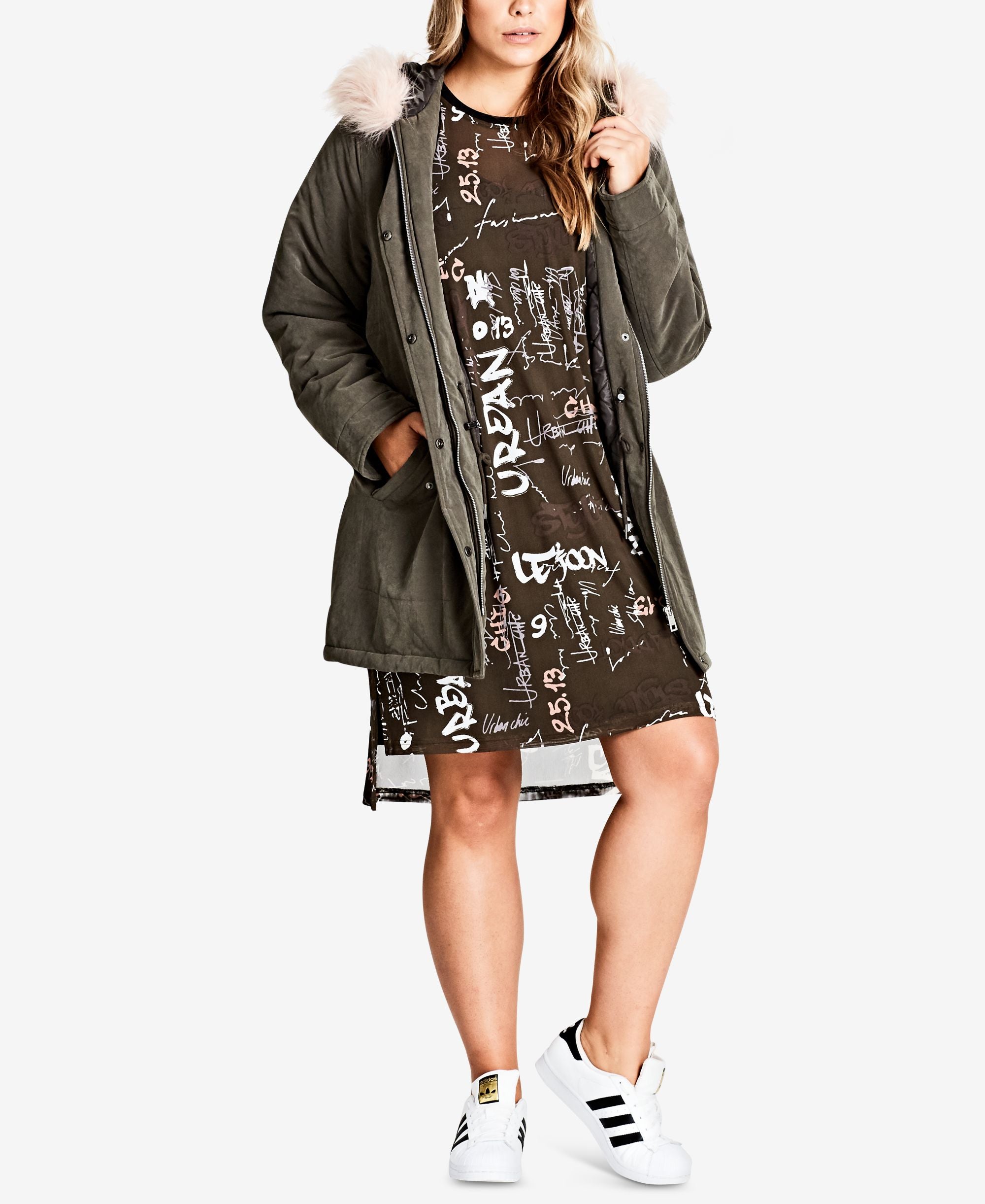 City Chic Trendy Plus Size Pretty Girl Parka