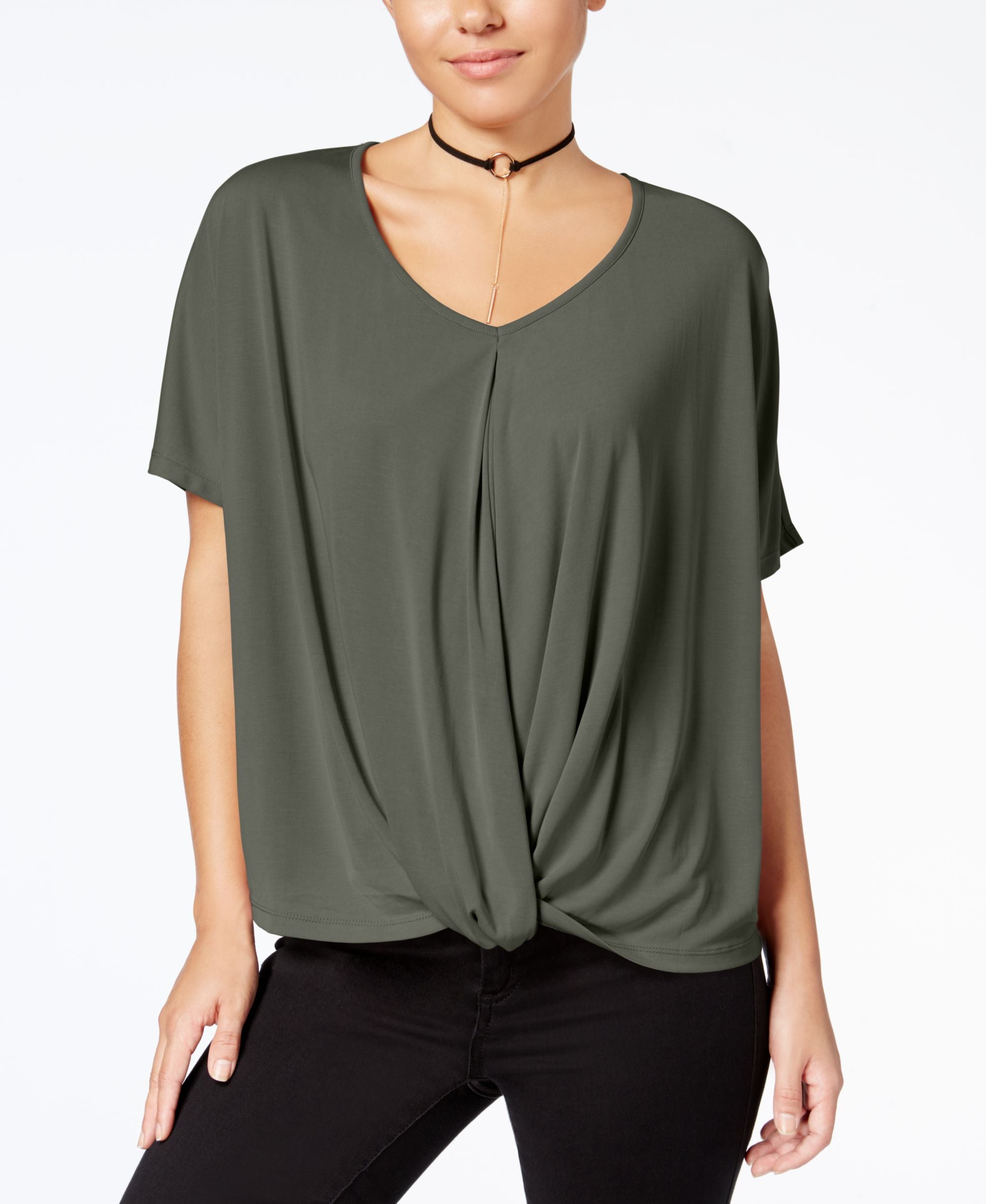 Miss Chievous Juniors Deep V Twisted Top