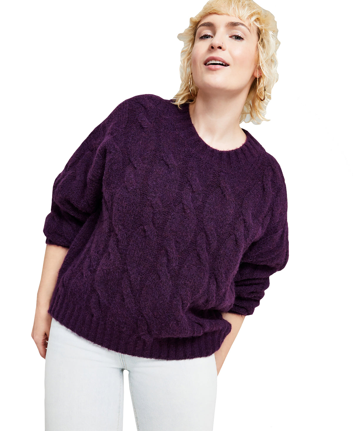 Women's Chunky Cable-Knit Sweater