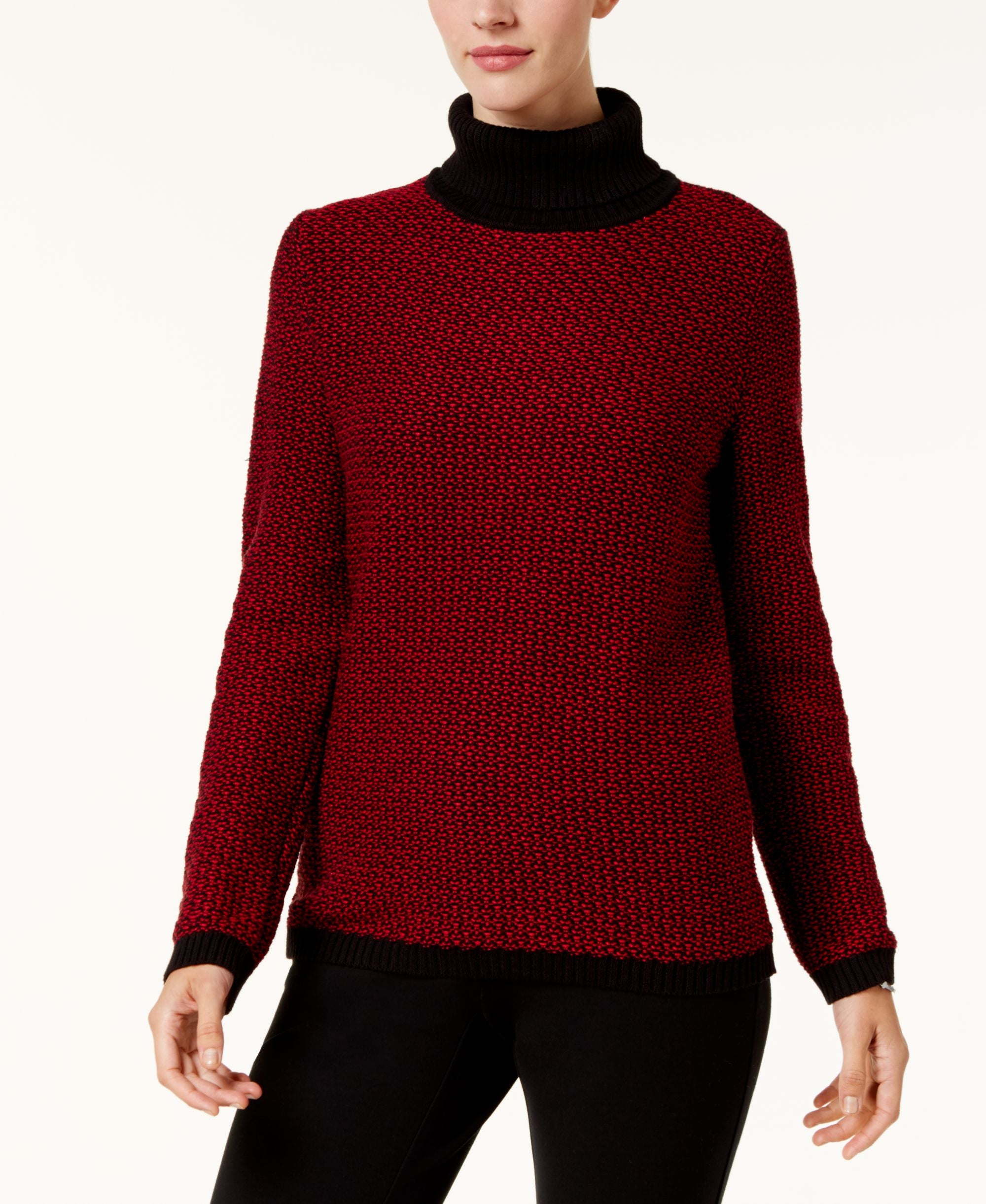 Karen Scott Cotton Turtleneck Sweater