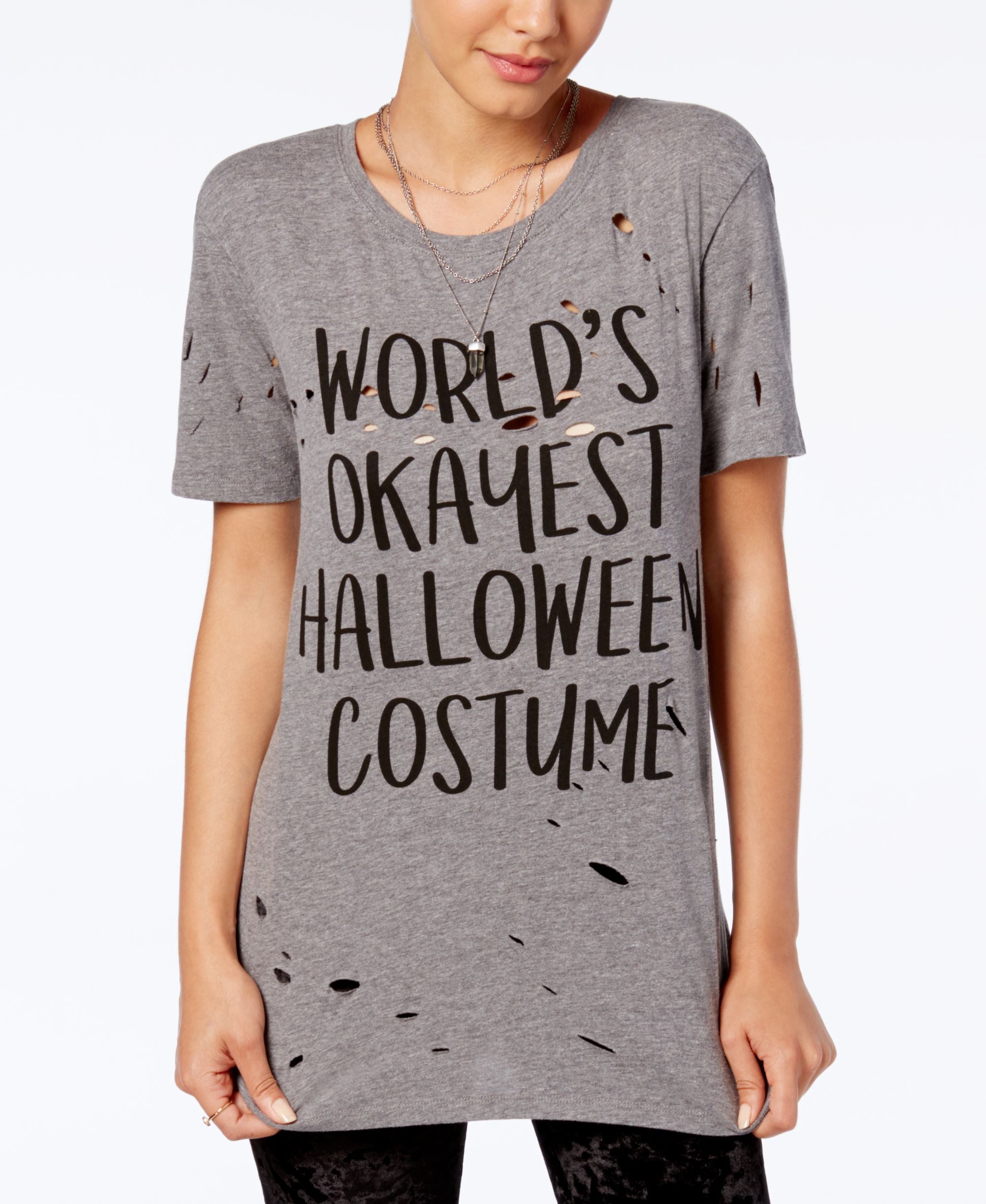 Mighty Fine Juniors Halloween Costume Graphic T-Shirt