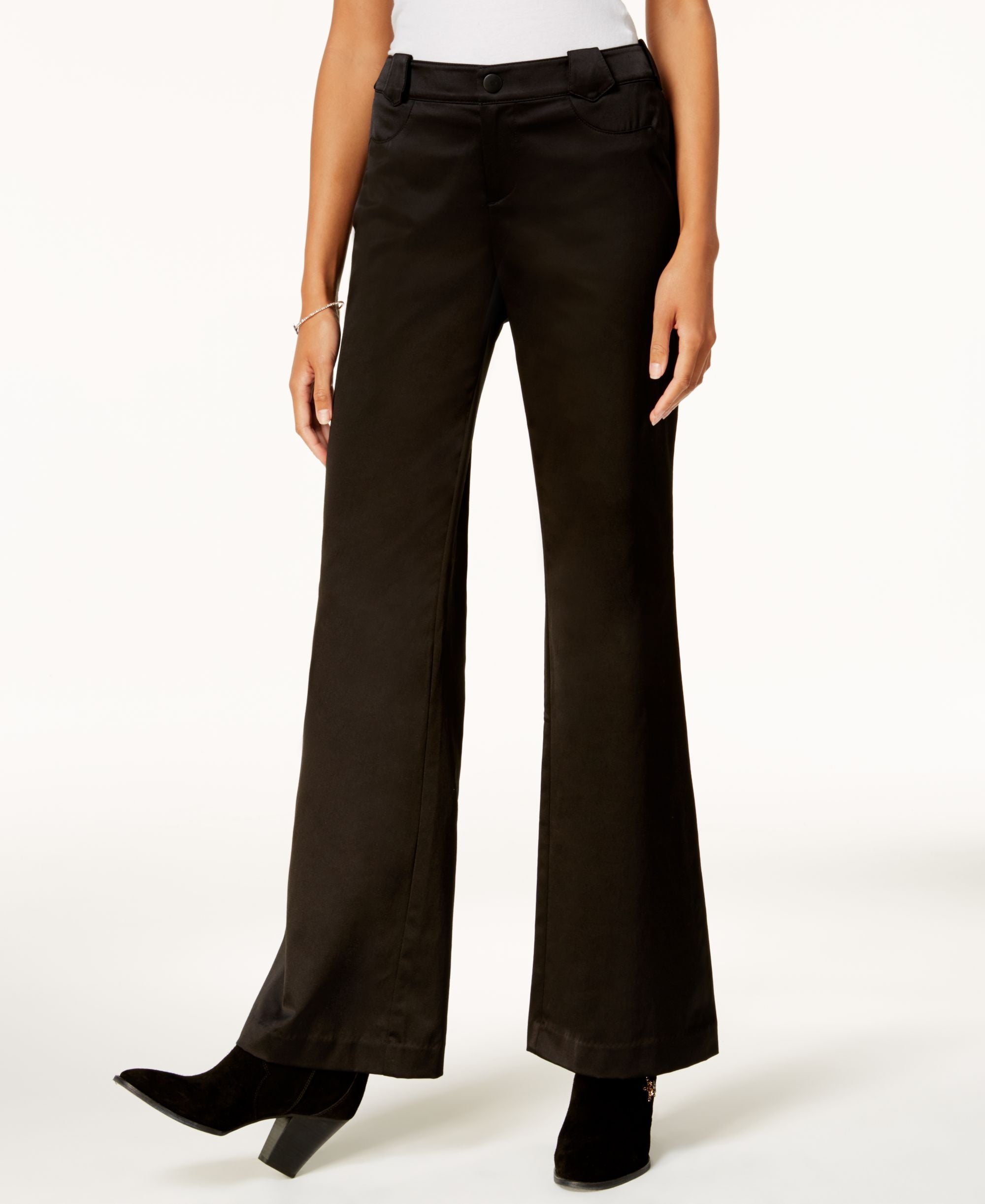 Anna Sui X INC International Concepts Satin Wide Leg Pants