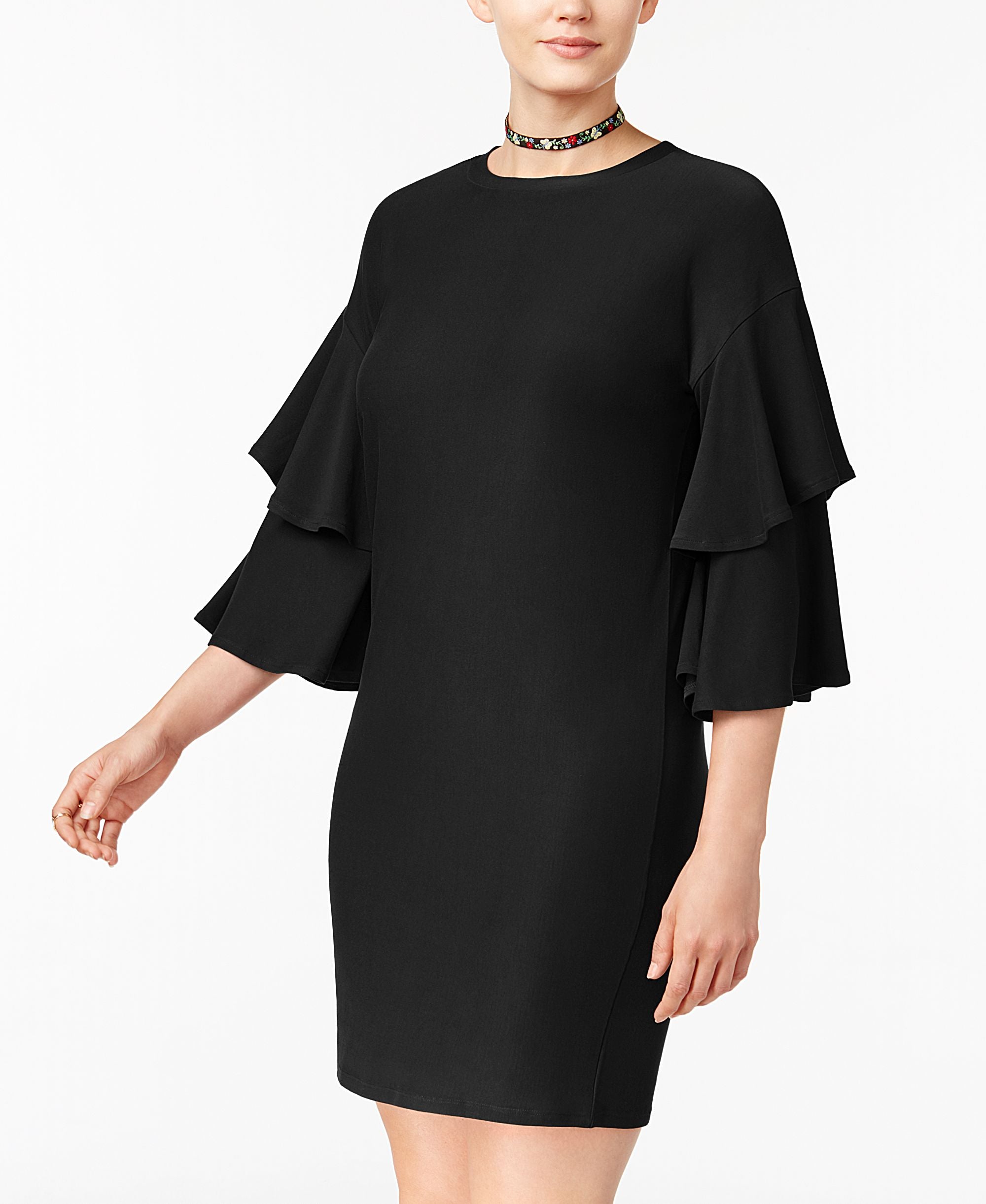 Planet Gold Juniors Ruffle Sleeve Shift Dress