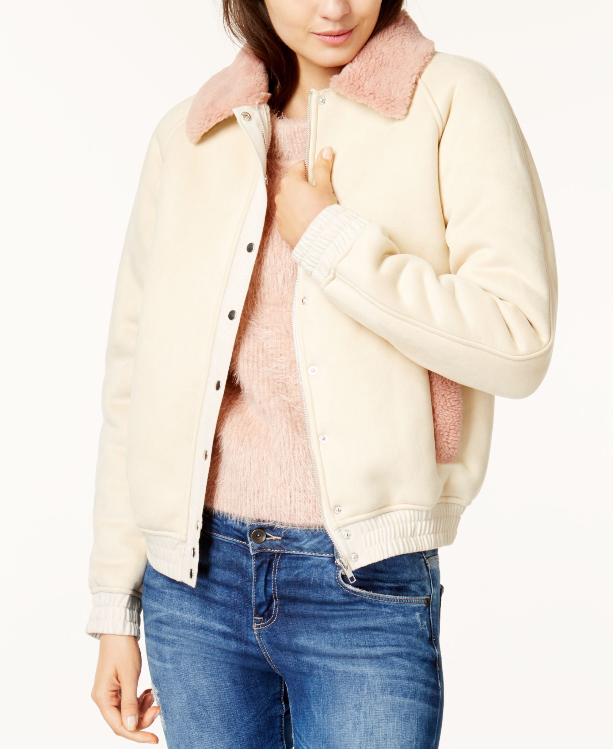 Minkpink Romanticism Sherpa Bomber Jacket