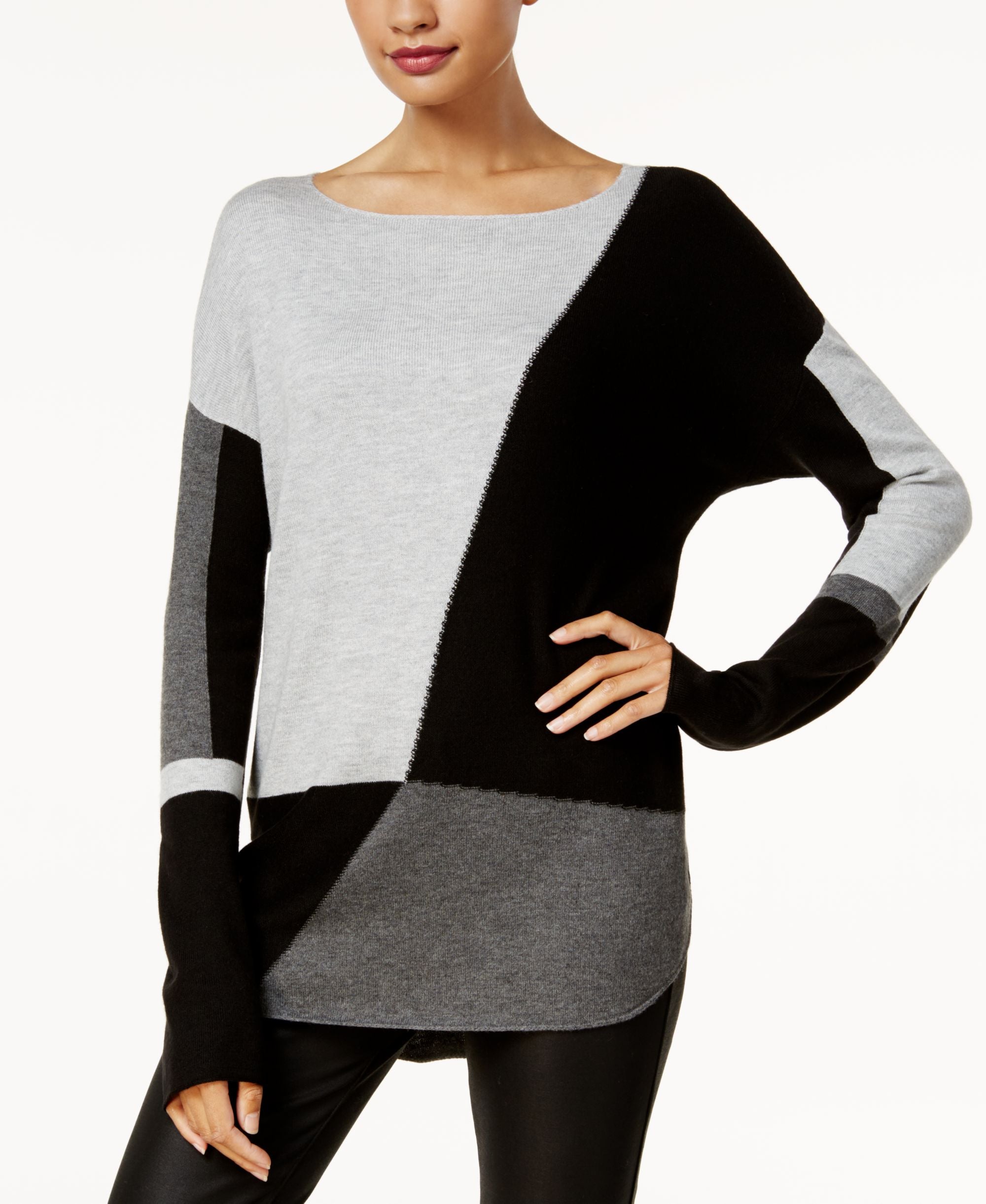 INC International Concepts Colorblocked Sweater