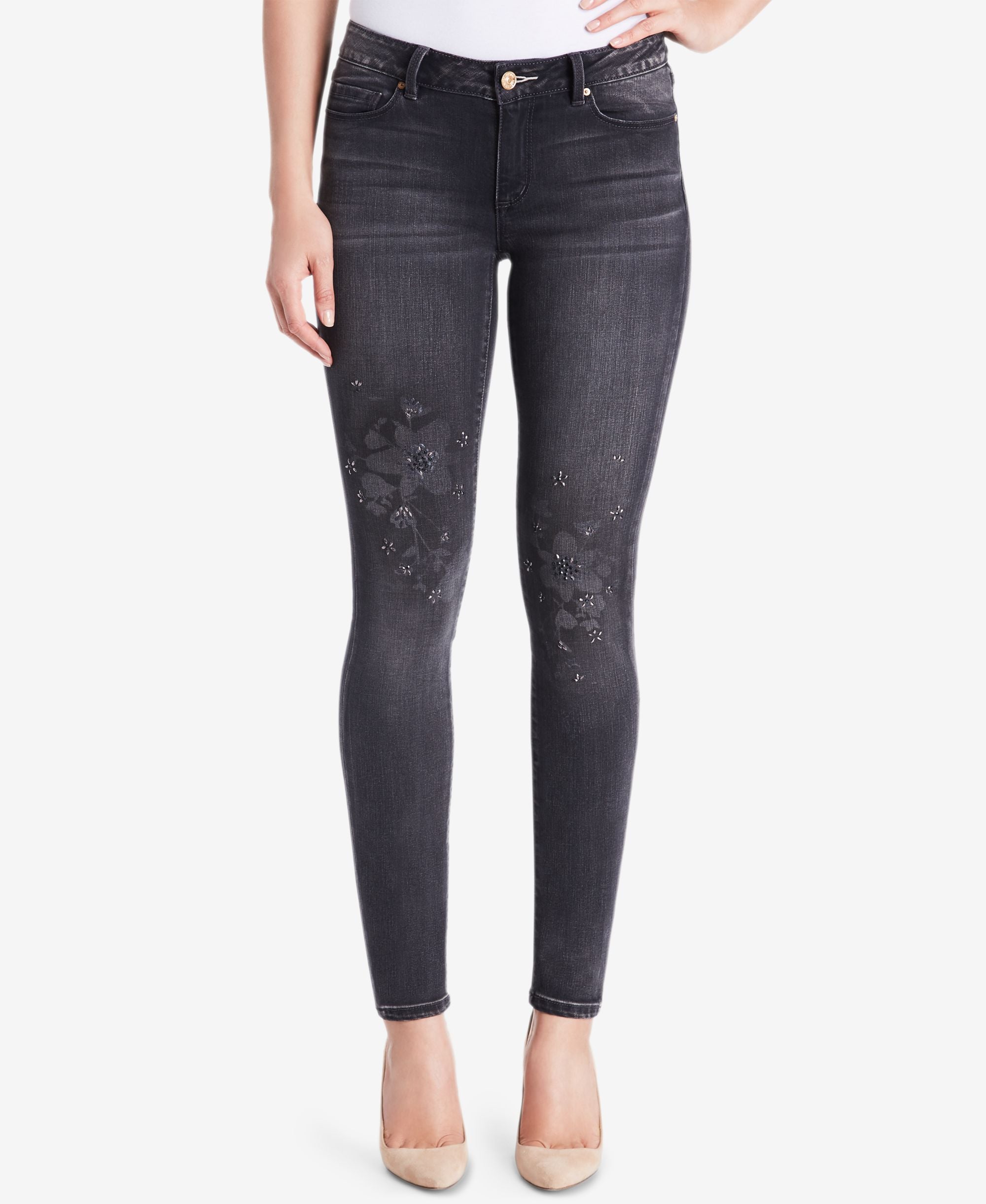Vintage America Embellished Skinny Jeans