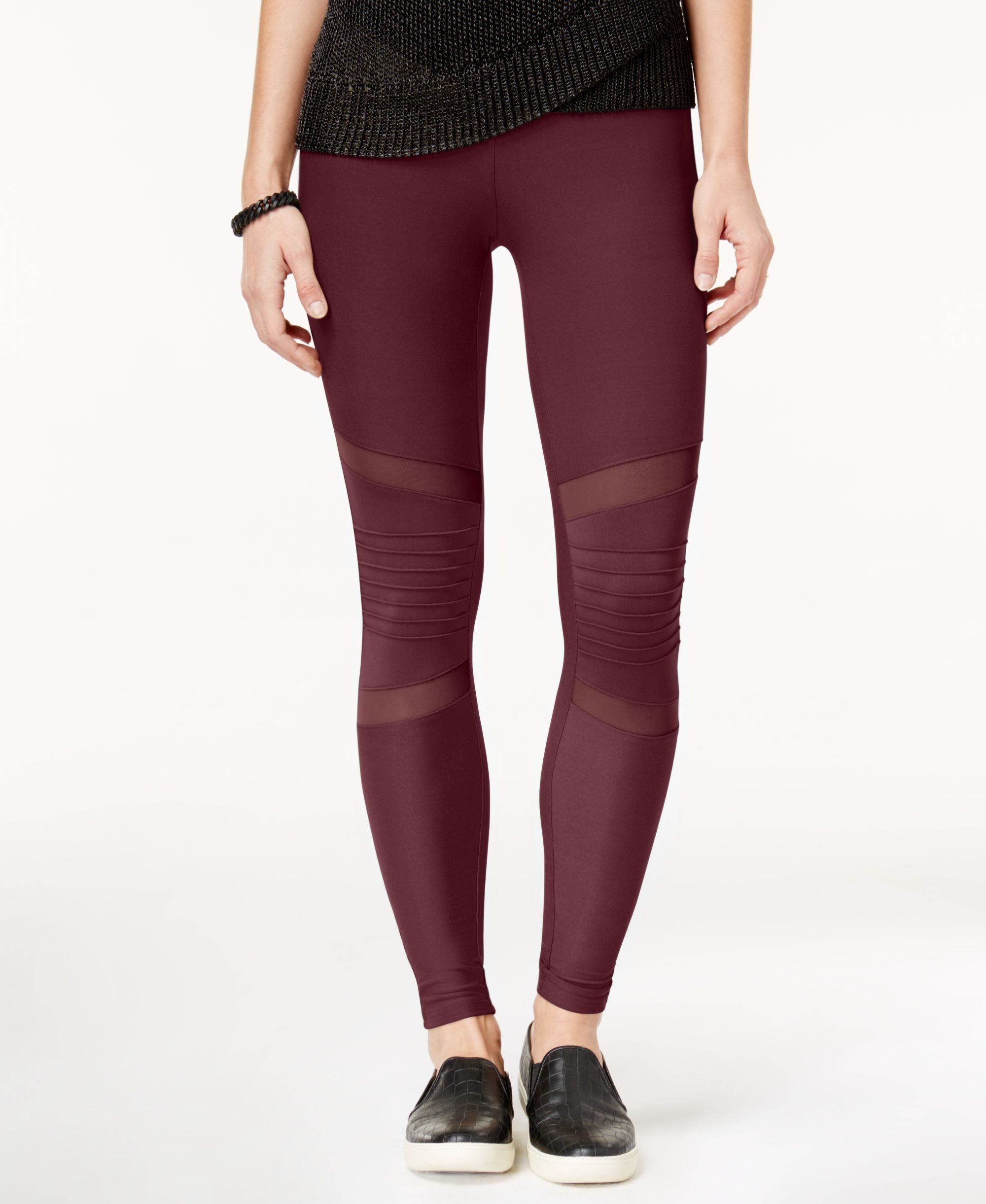 No Comment Juniors Sheer Inset Leggings