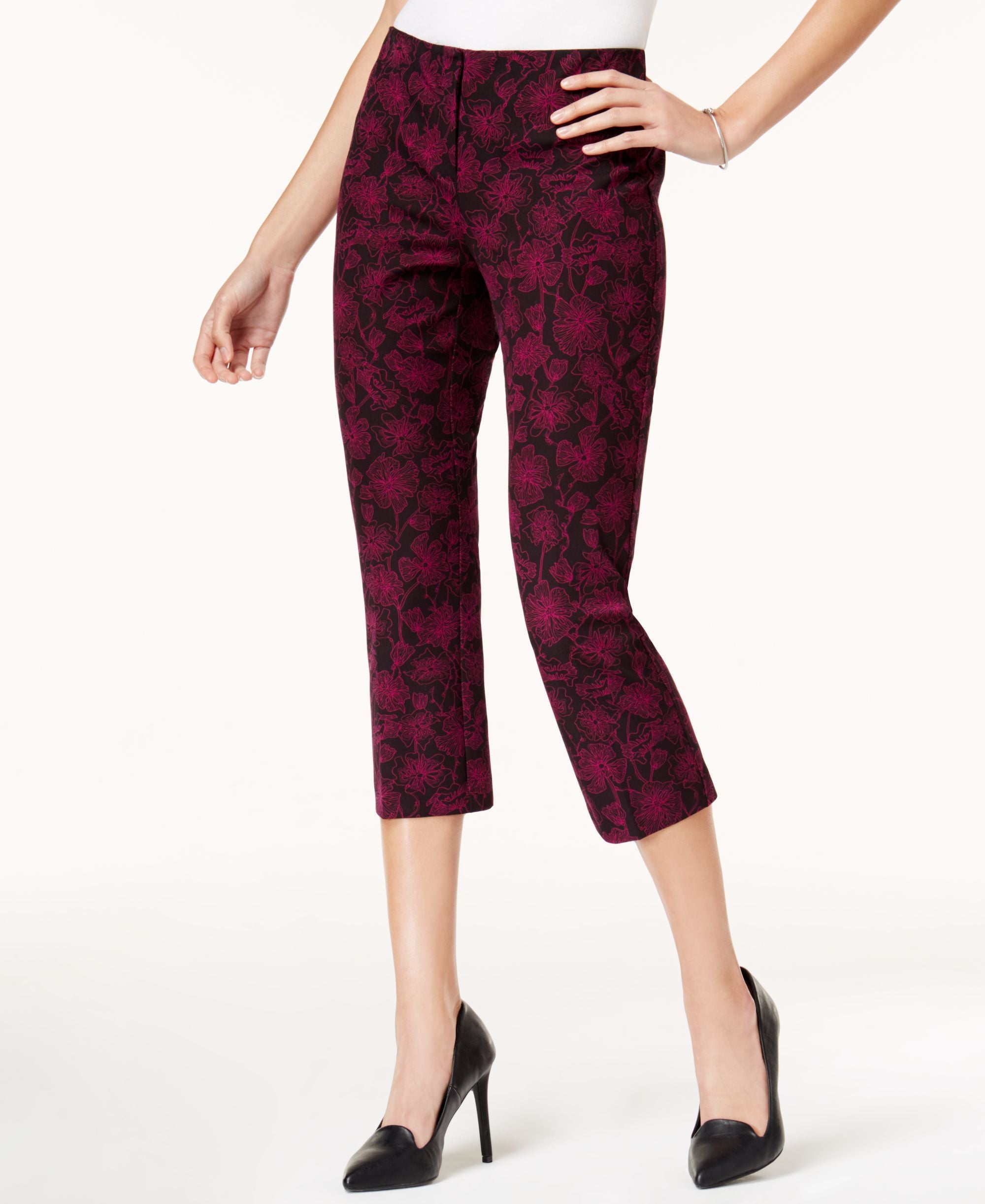 Alfani Petite Printed Capri Pants