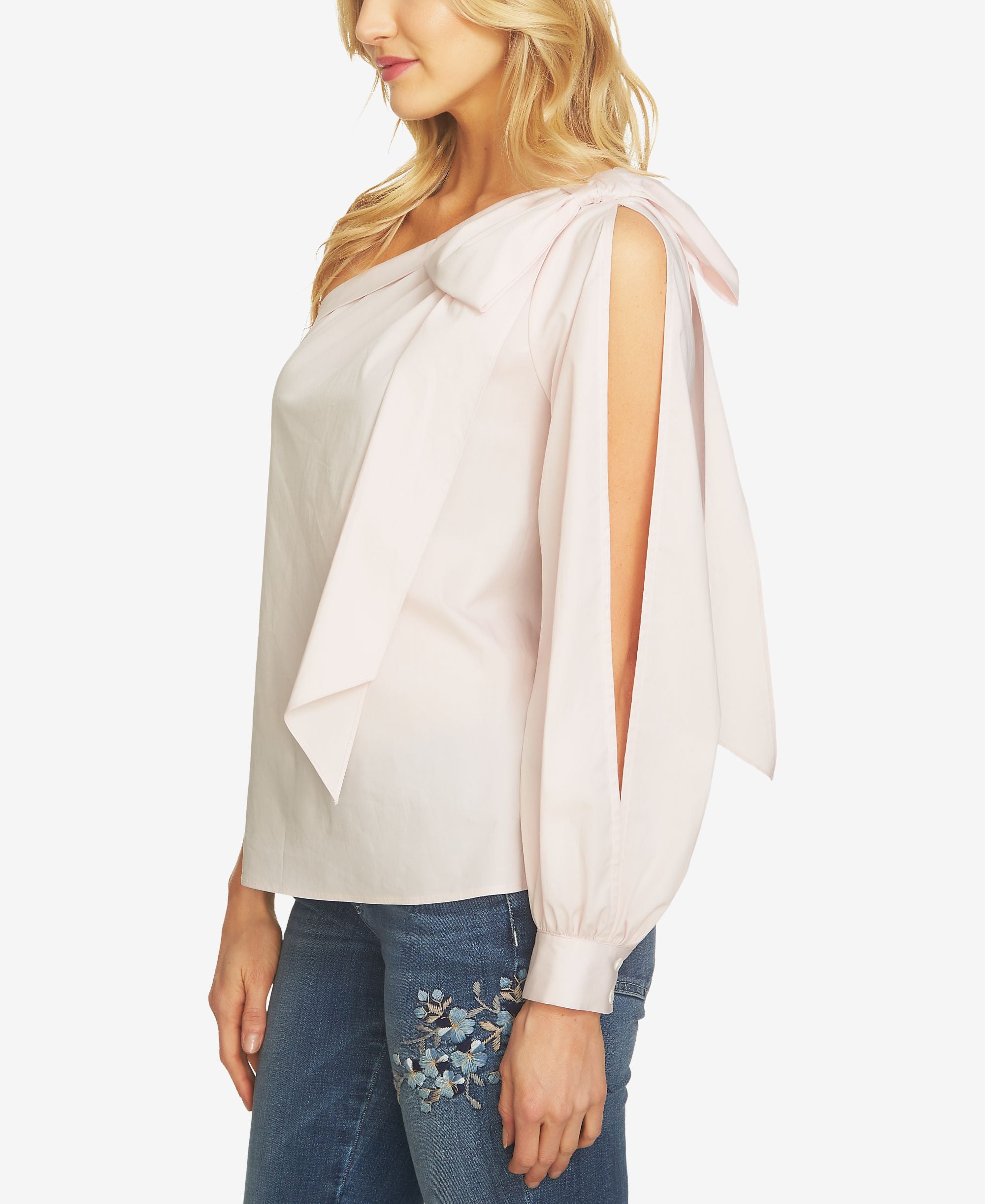 Cece One Shoulder Bow Blouse