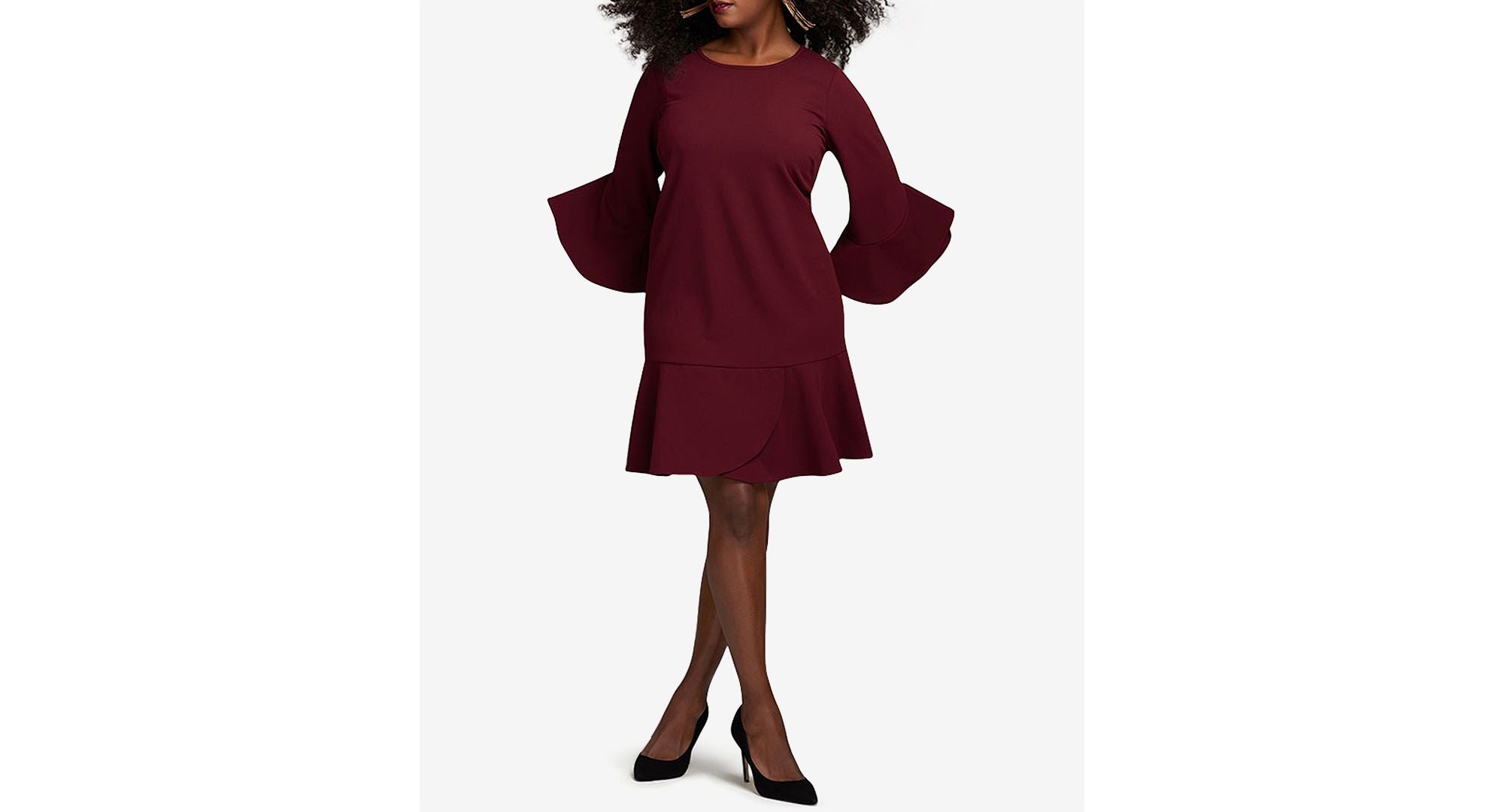 Eci Plus Size Ruffled Dress