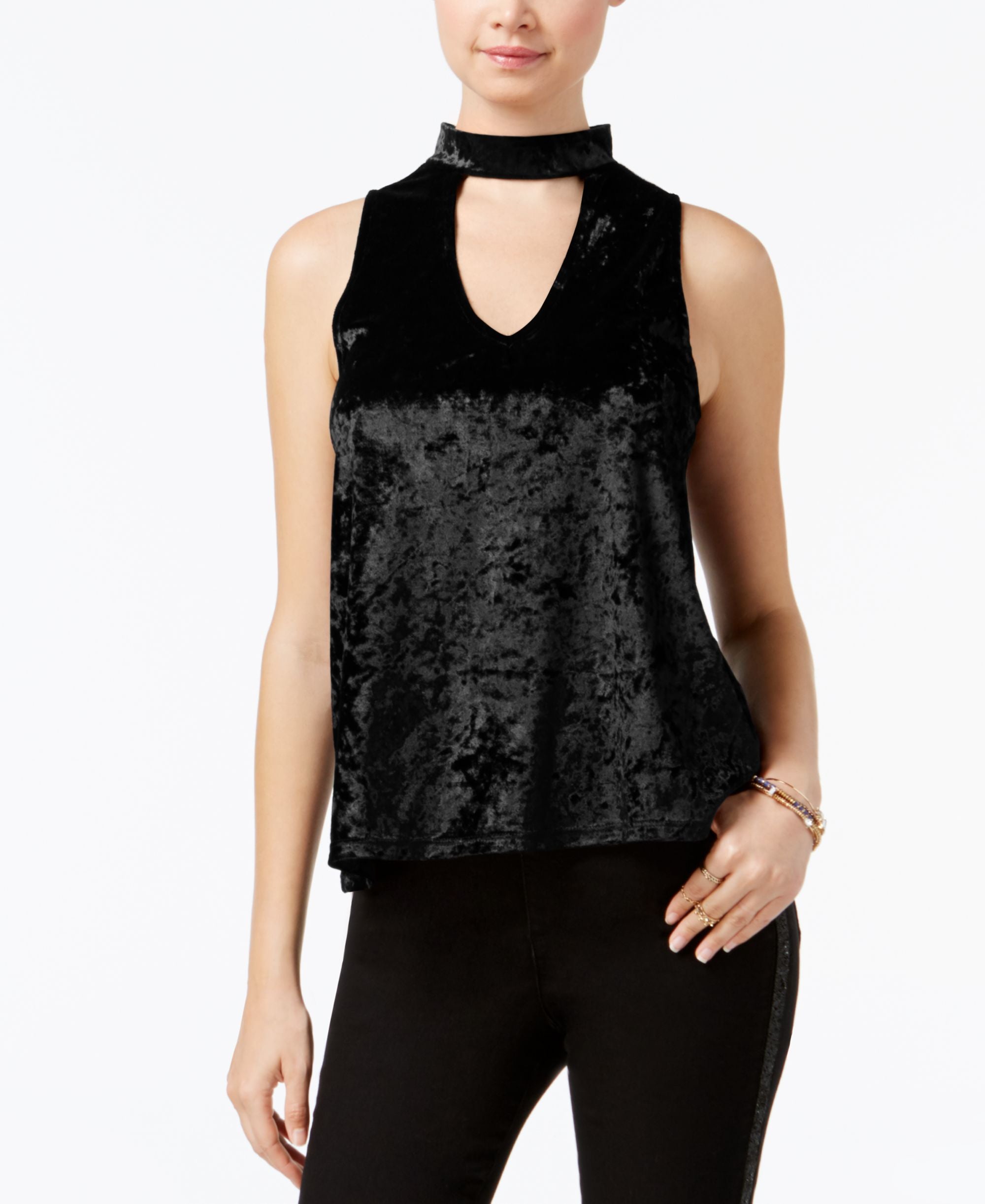 Almost Famous Juniors Velvet Choker Top