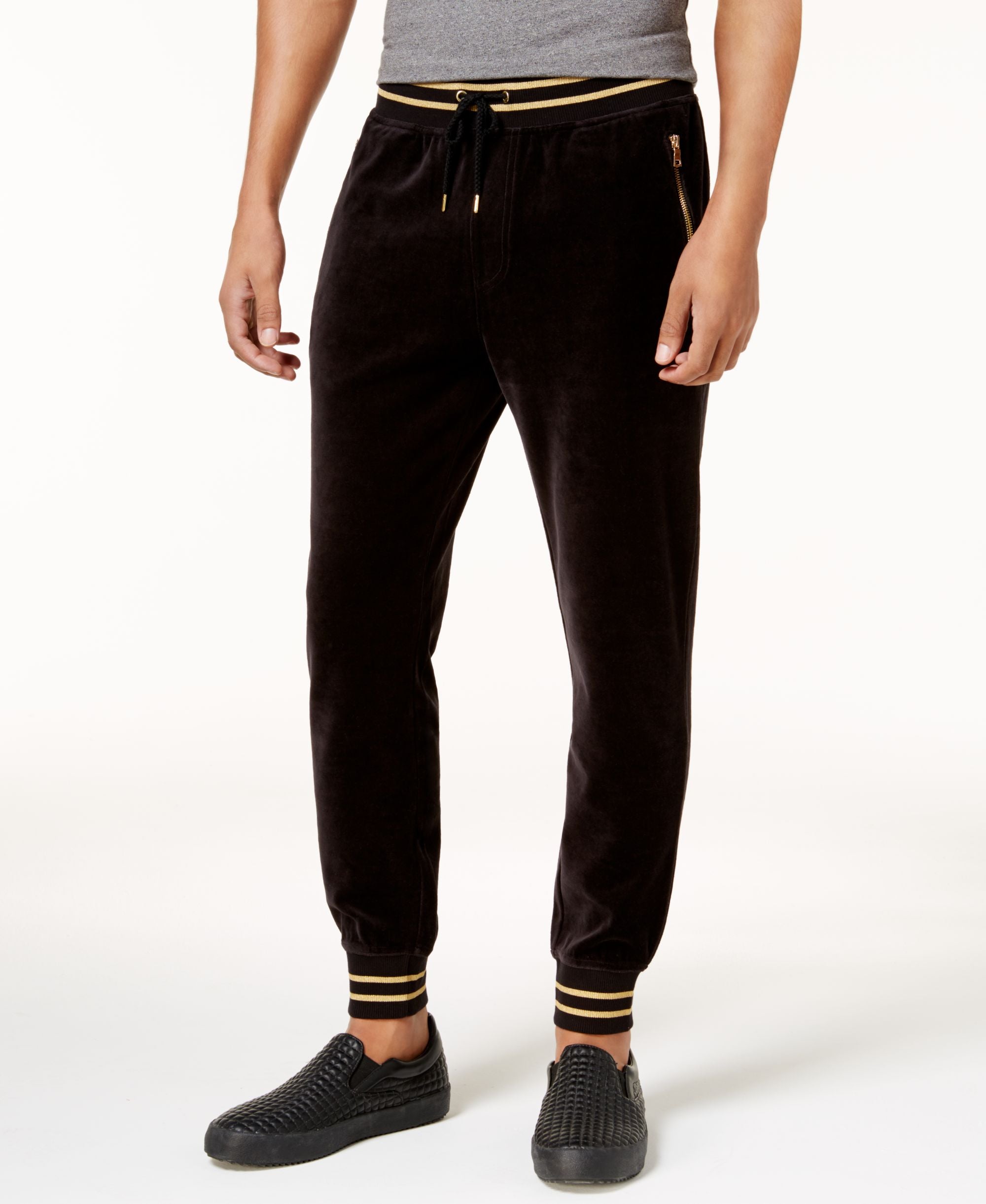 Mens Striped Trim Jogger Pants