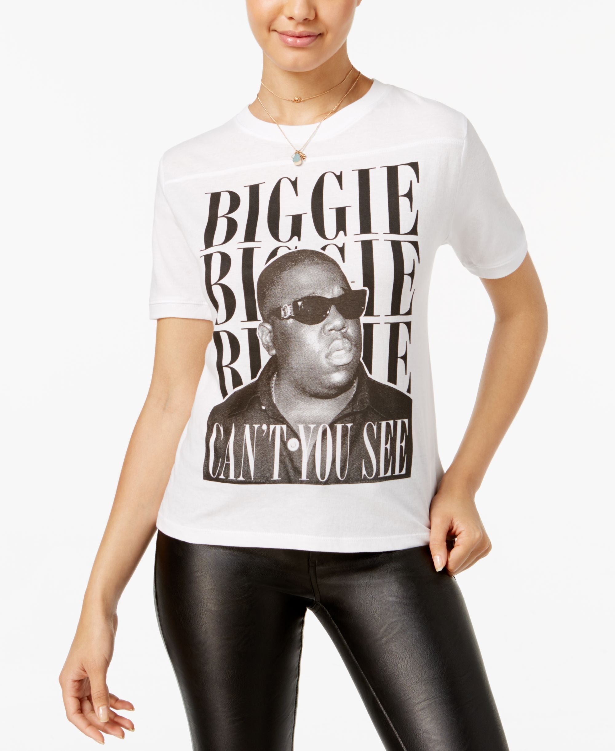 Merch Traffic Juniors Cotton Biggie Cant You See Graphic T-Shirt