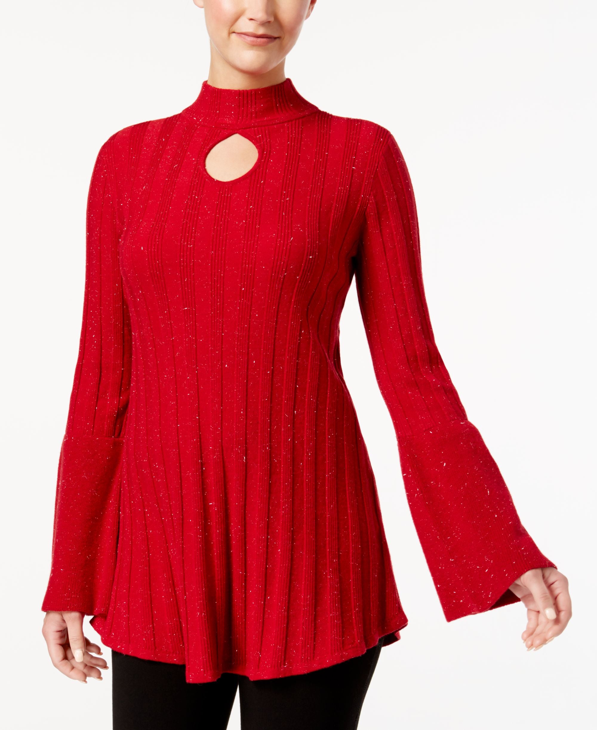 Style & Co Mock Neck Tunic Sweater